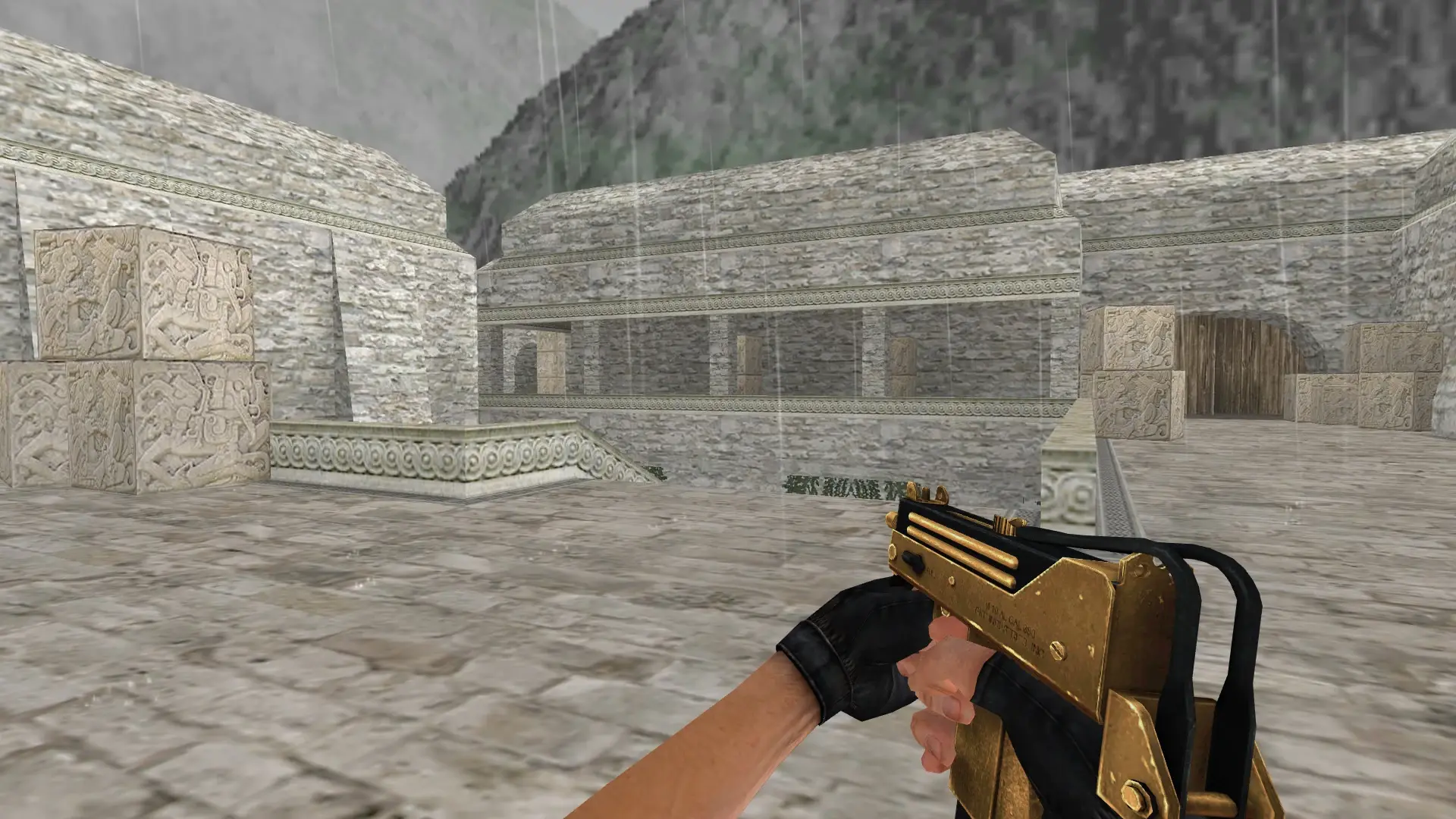 MAC-10 — Golden Weapon Pack — de_aztec (first person)