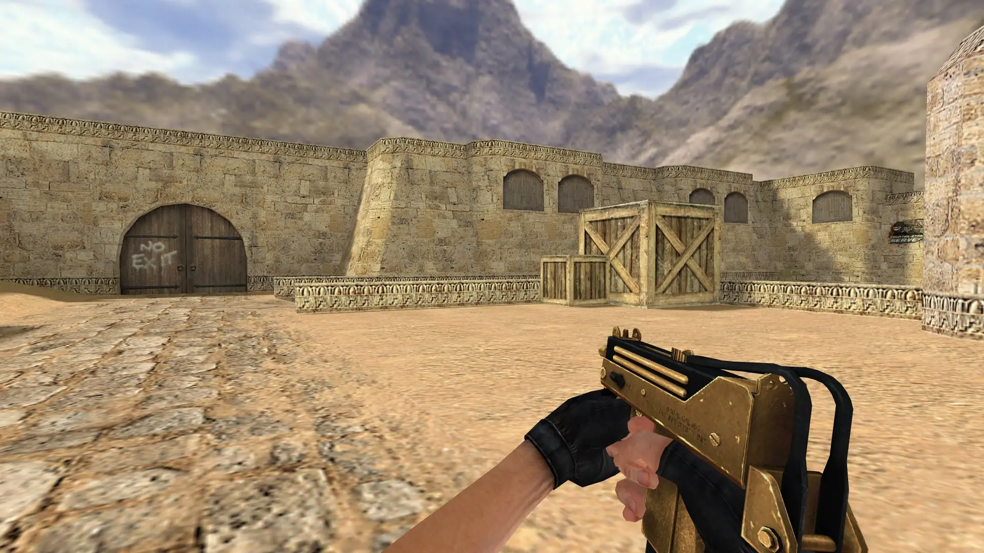 MAC-10 — Golden Weapon Pack — de_dust2 (first person)