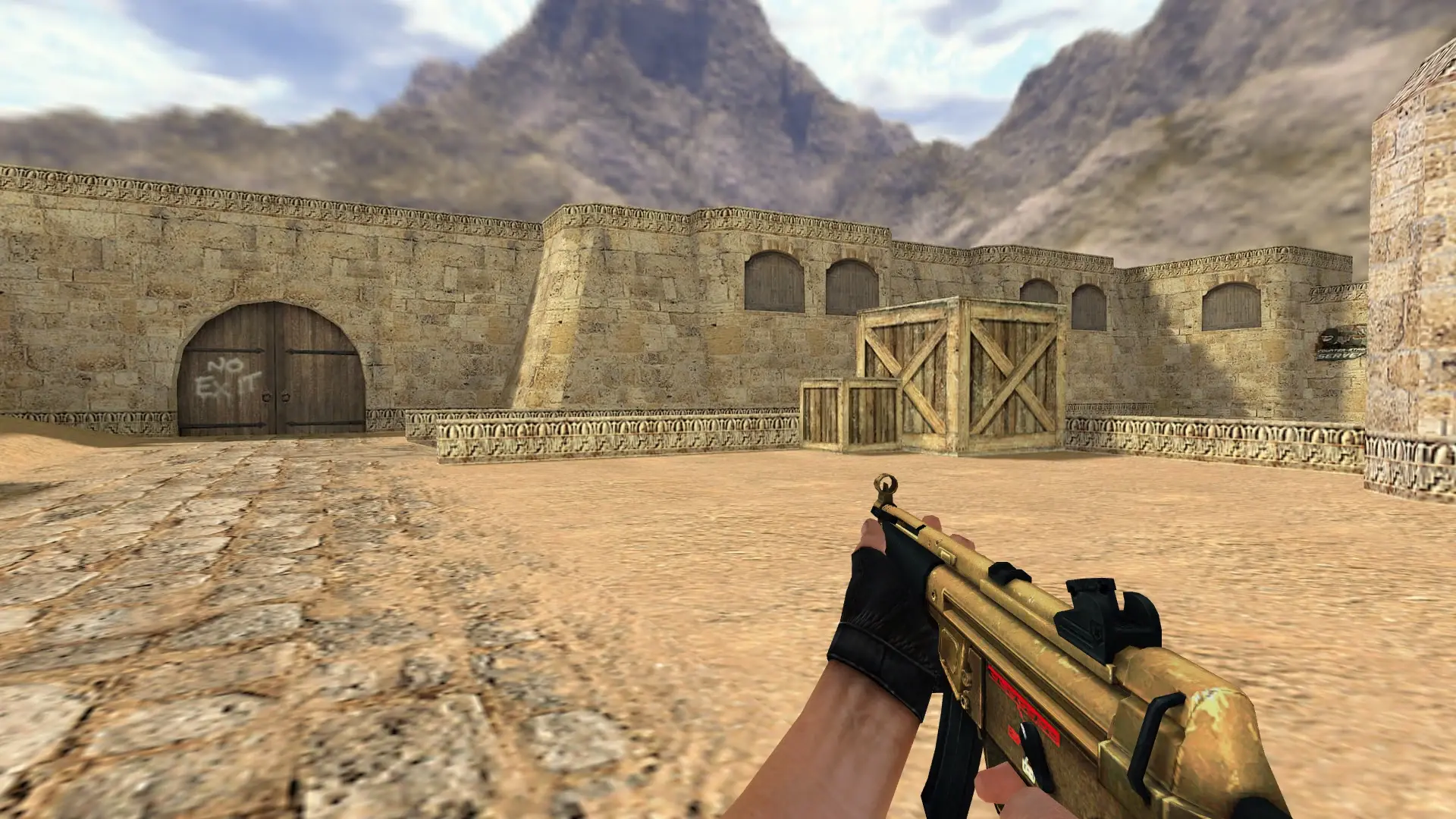 MP5 — Golden Weapon Pack — de_dust2 (first person)