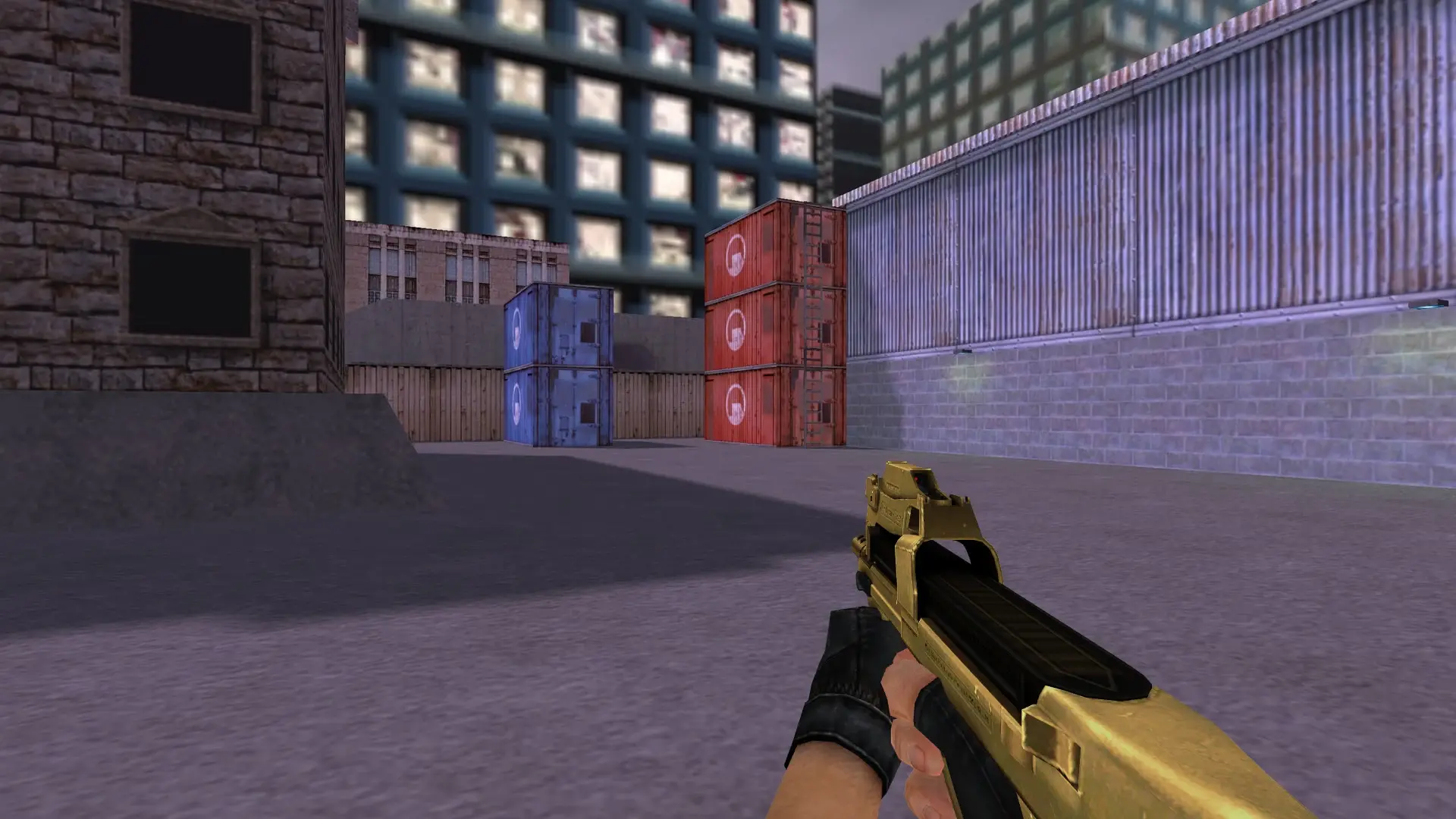 P90 — Golden Weapon Pack — cs_assault (first person)
