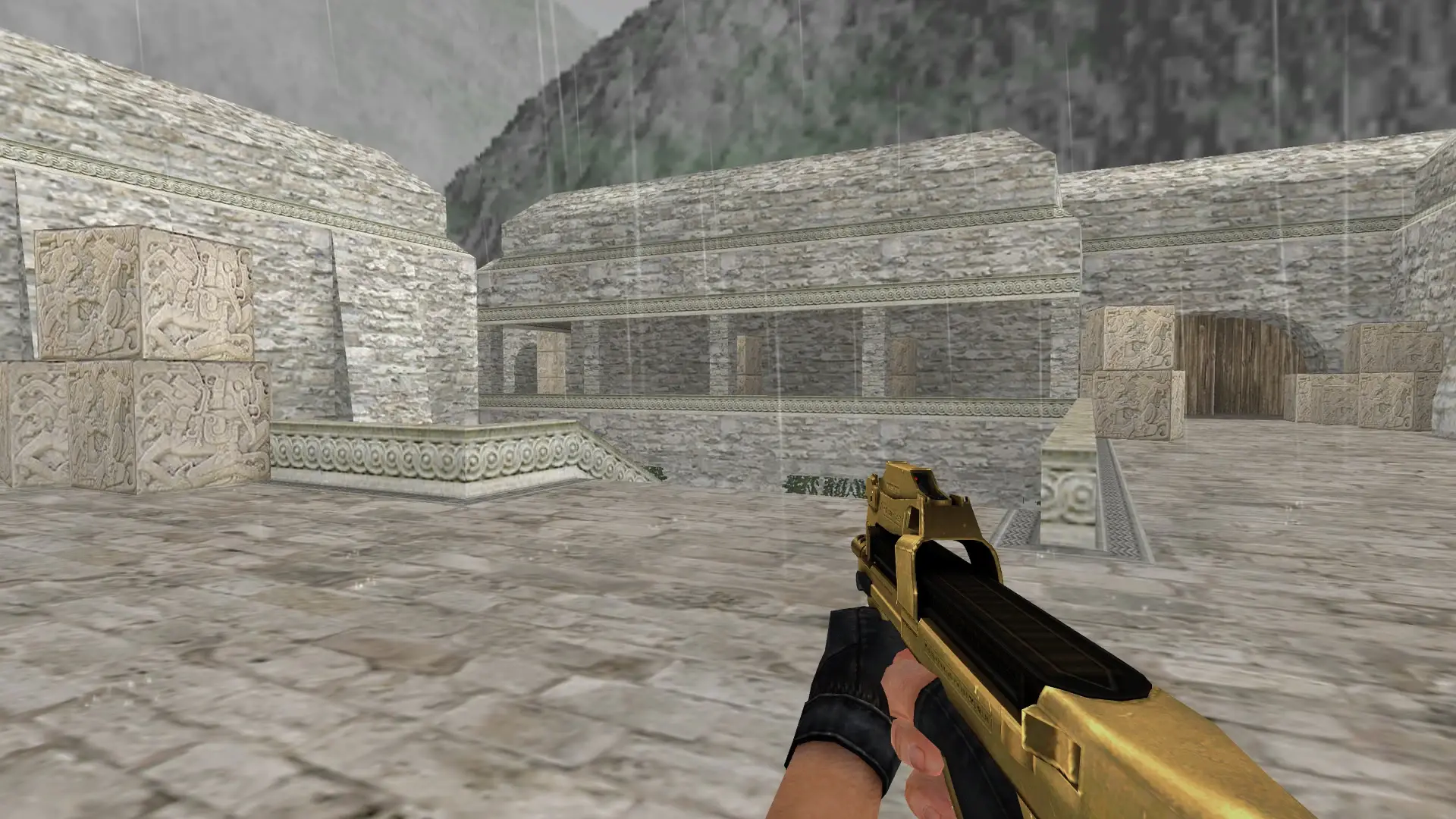 P90 — Golden Weapon Pack — de_aztec (first person)