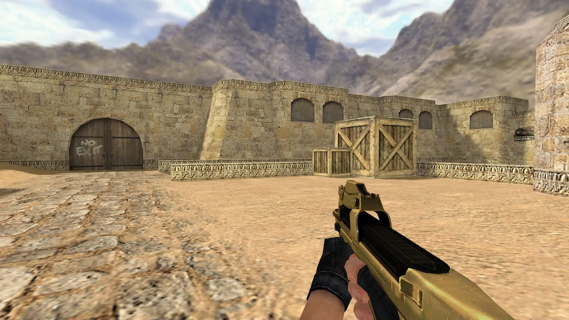 P90 — Golden Weapon Pack — de_dust2 (first person)