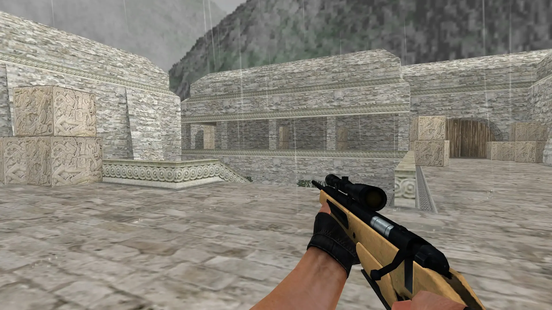 Scout — Golden Weapon Pack — de_aztec (first person)