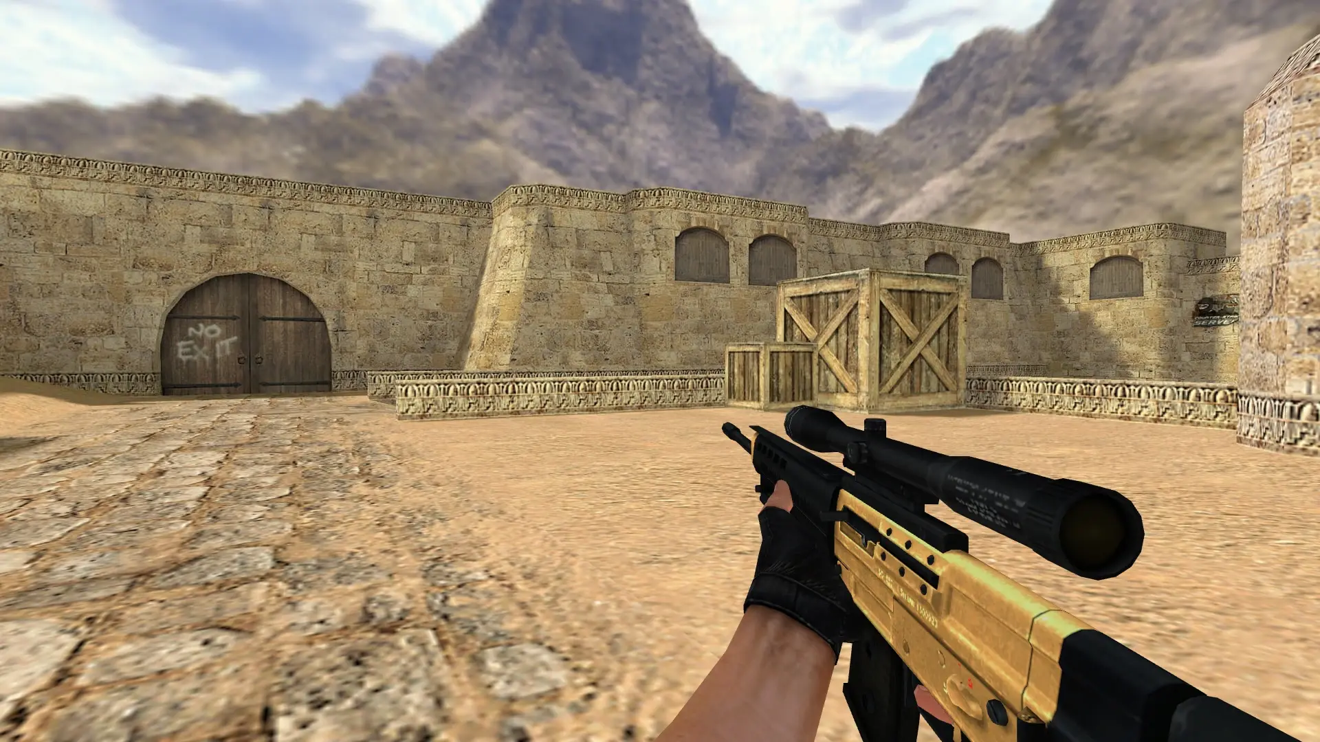 SG550 — Golden Weapon Pack — de_dust2 (first person)