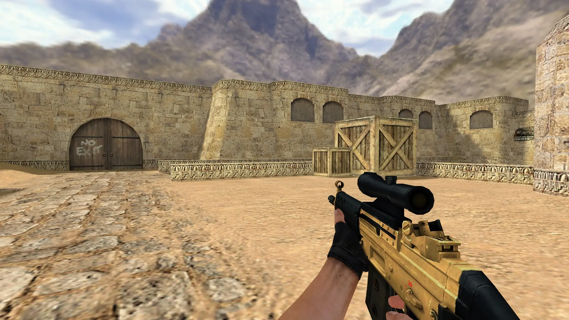 SG552 — Golden Weapon Pack — de_dust2 (first person)