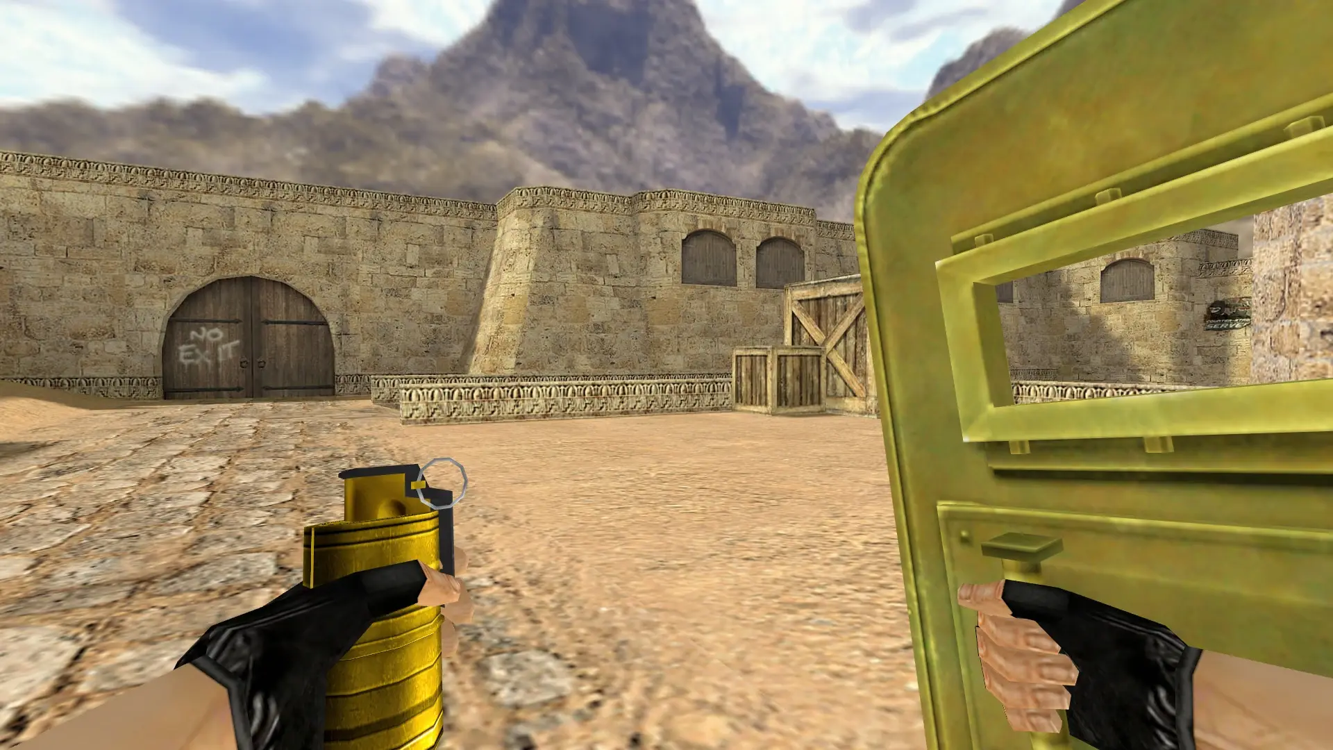SHIELD_FLASHBANG — Golden Weapon Pack — de_dust2 (first person)
