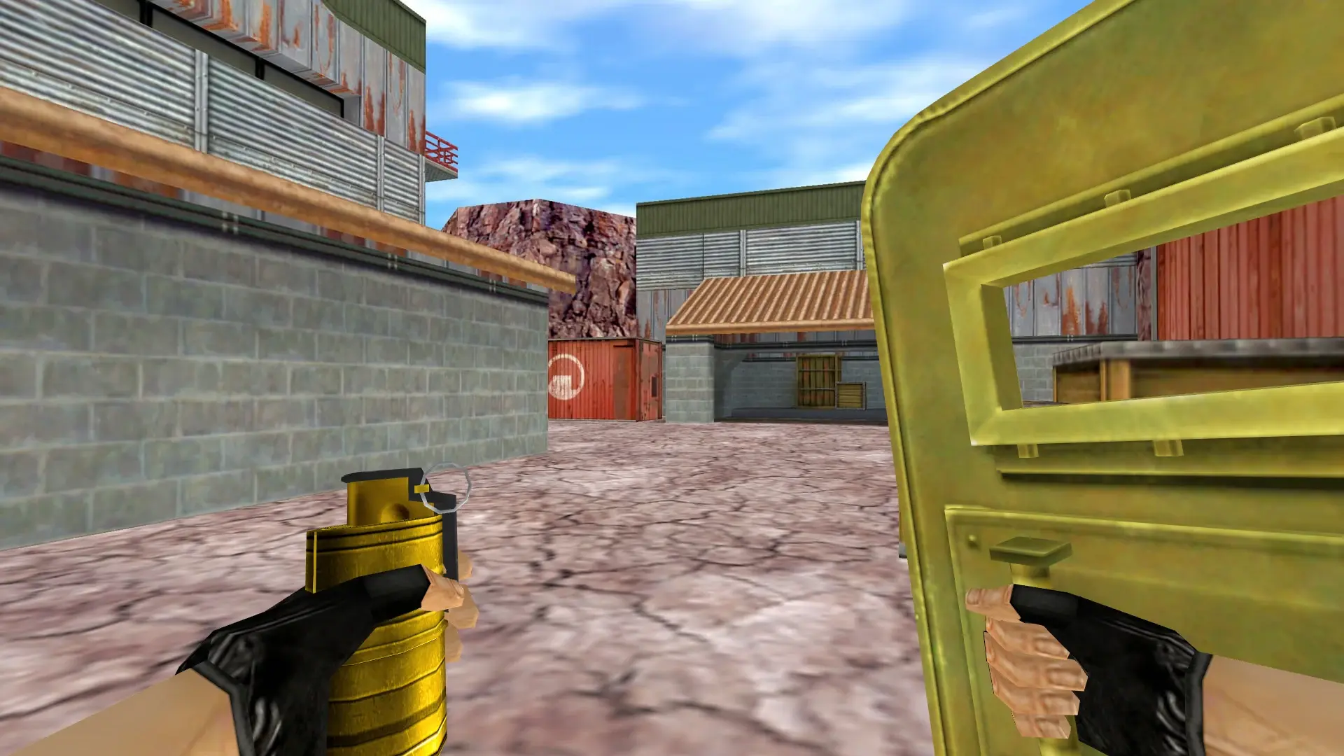 SHIELD_FLASHBANG — Golden Weapon Pack — de_nuke (first person)