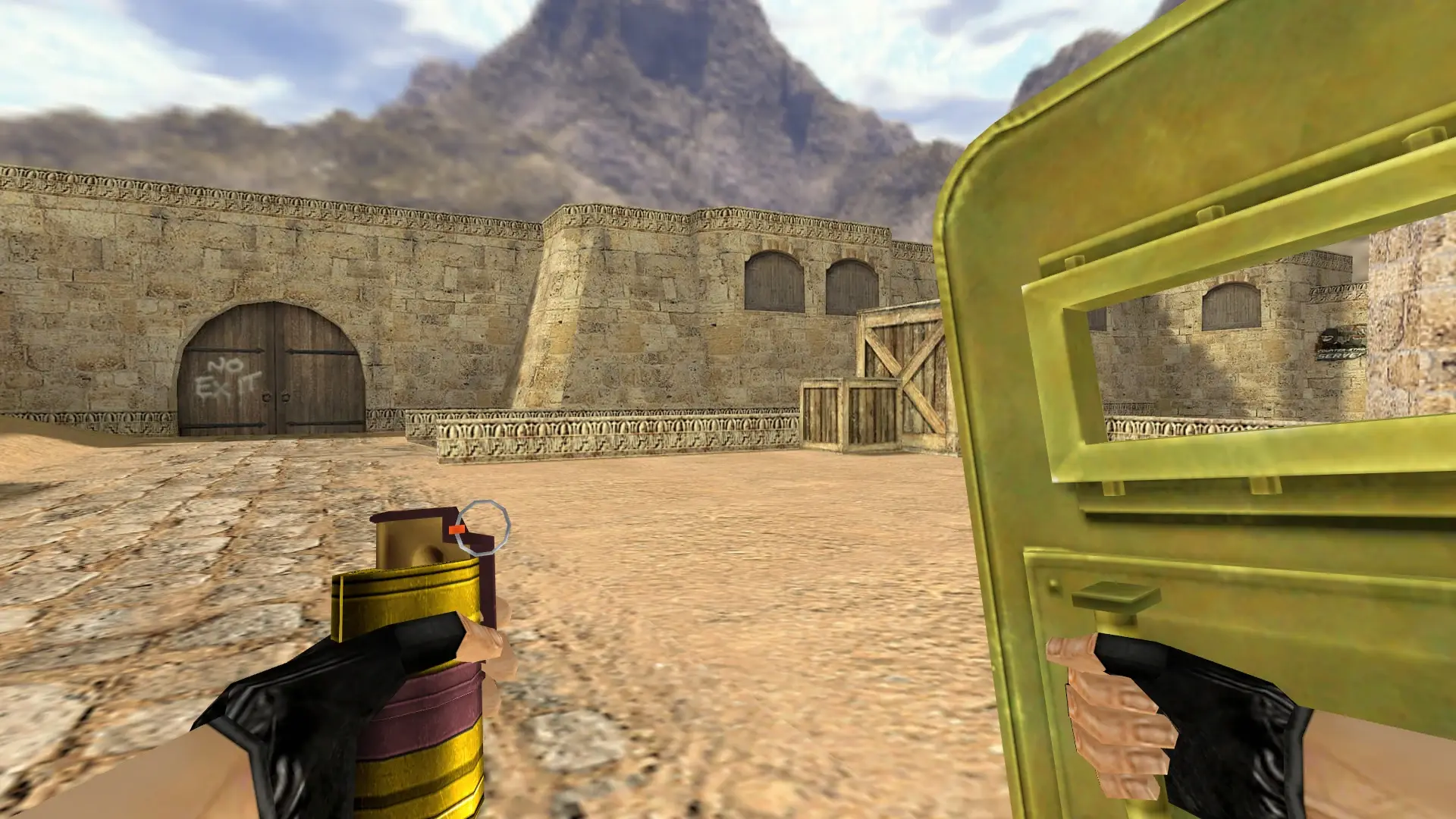 SHIELD_HEGRENADE — Golden Weapon Pack — de_dust2 (first person)