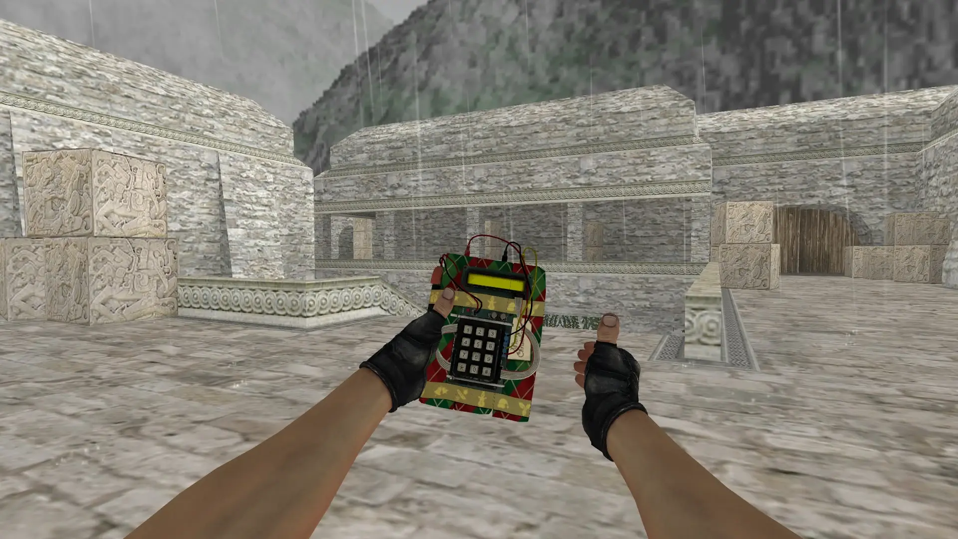 Christmas C4 — de_aztec (first person)