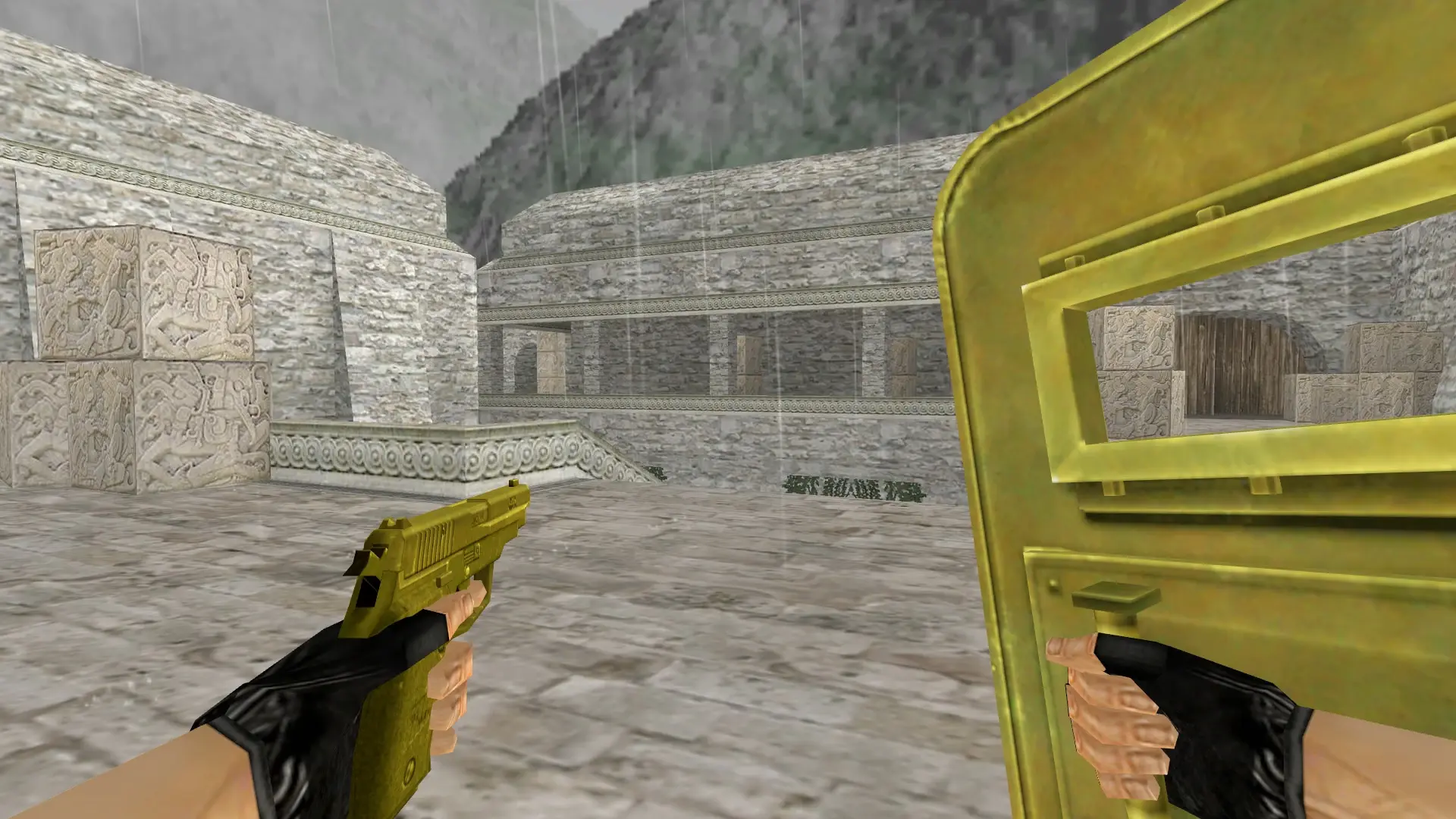 SHIELD_P228 — Golden Weapon Pack — de_aztec (first person)