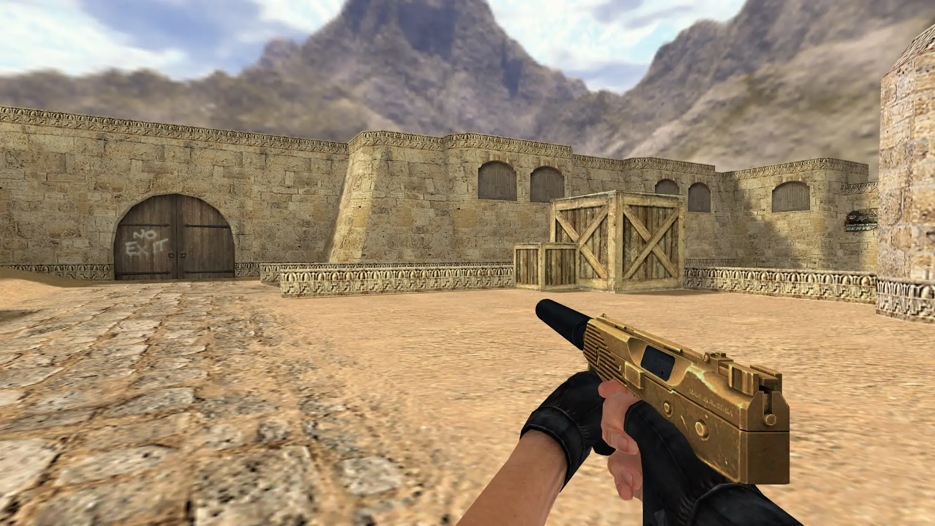 TMP — Golden Weapon Pack — de_dust2 (first person)