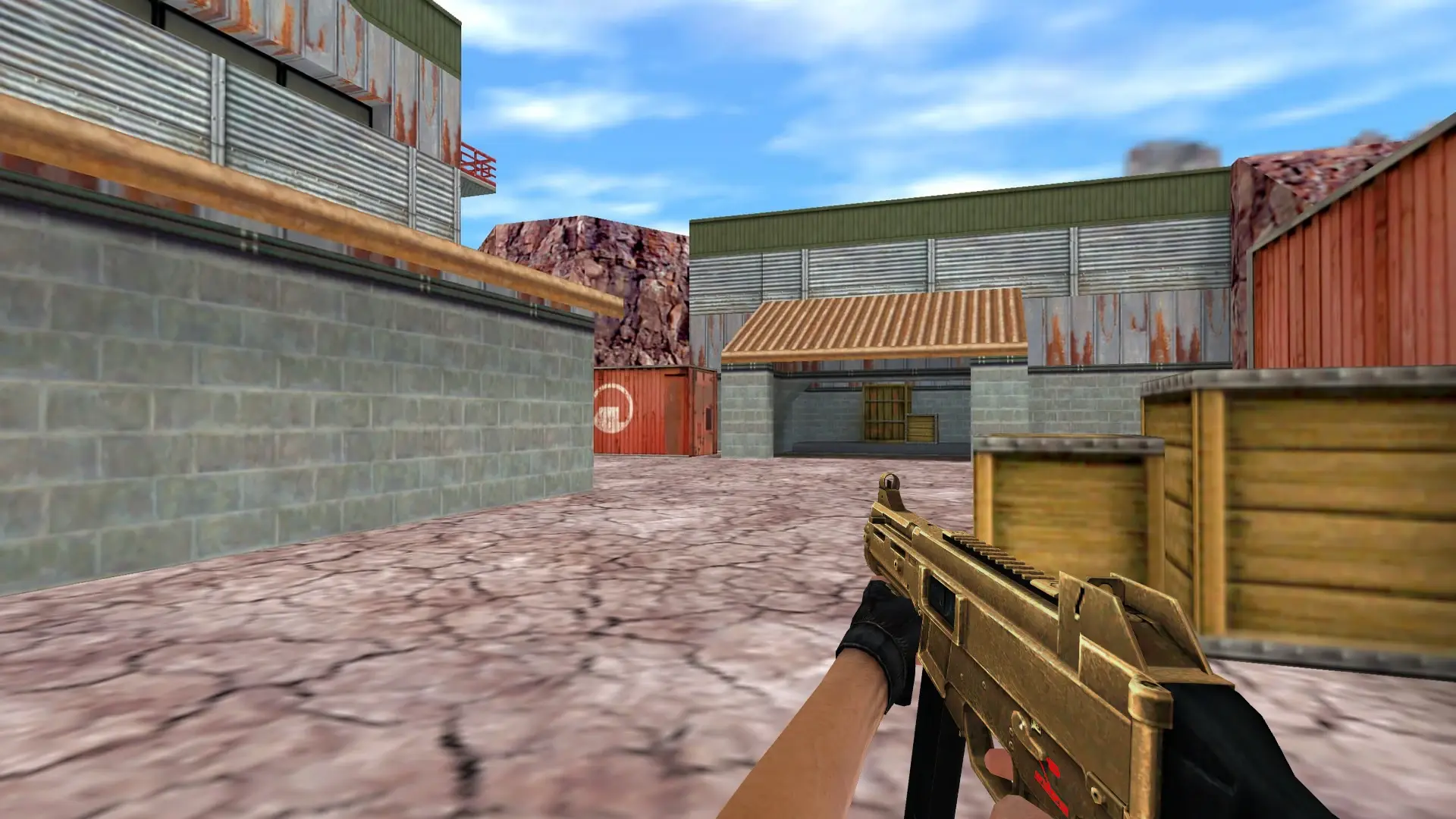 UMP-45 — Golden Weapon Pack — de_nuke (first person)