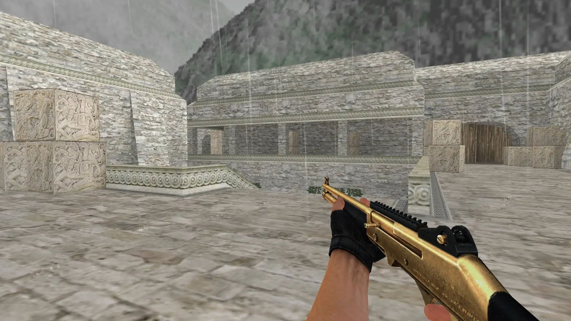 XM1014 — Golden Weapon Pack — de_aztec (first person)