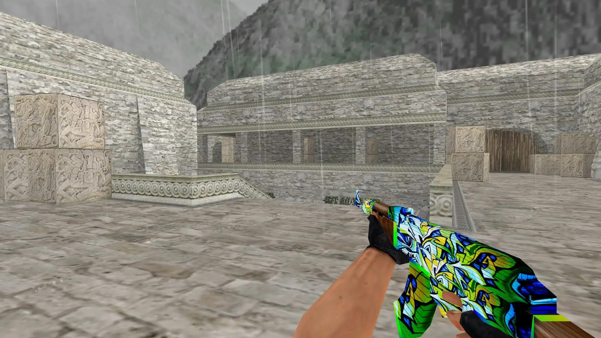 AK-47 — Graffiti Weapon Pack — de_aztec (first person)
