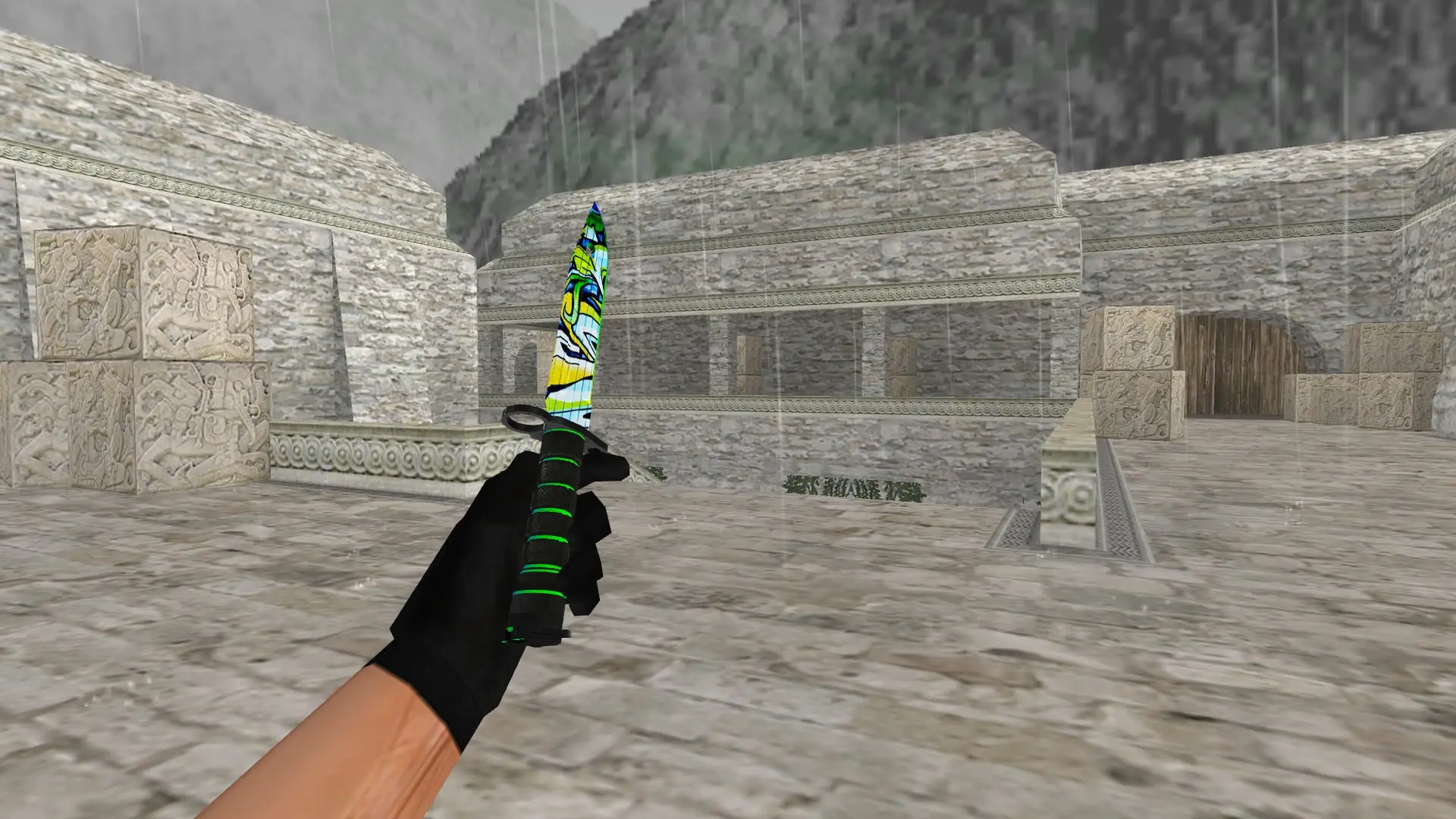 Knife — Graffiti Weapon Pack — de_aztec (first person)