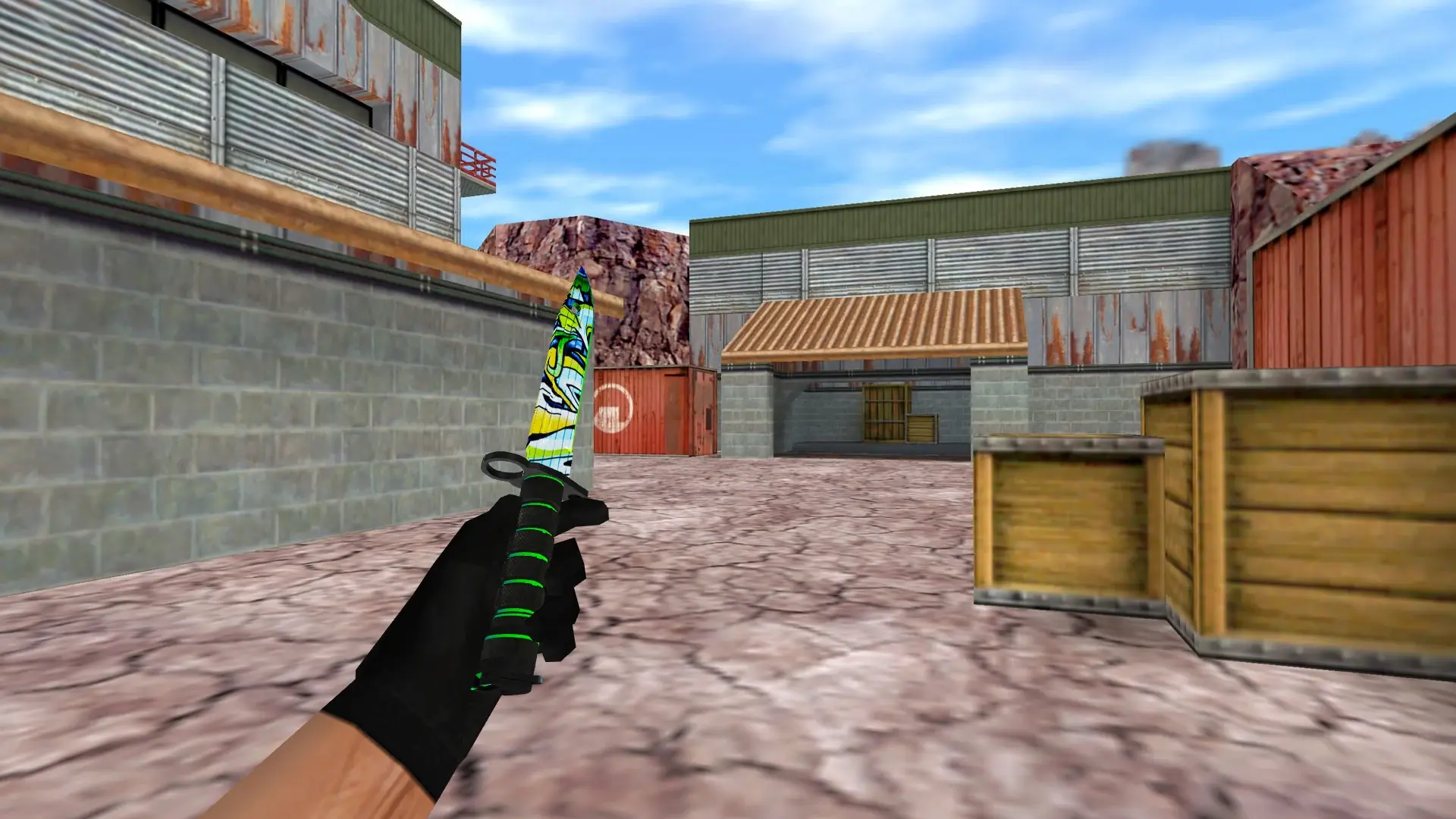 Knife — Graffiti Weapon Pack — de_nuke (first person)