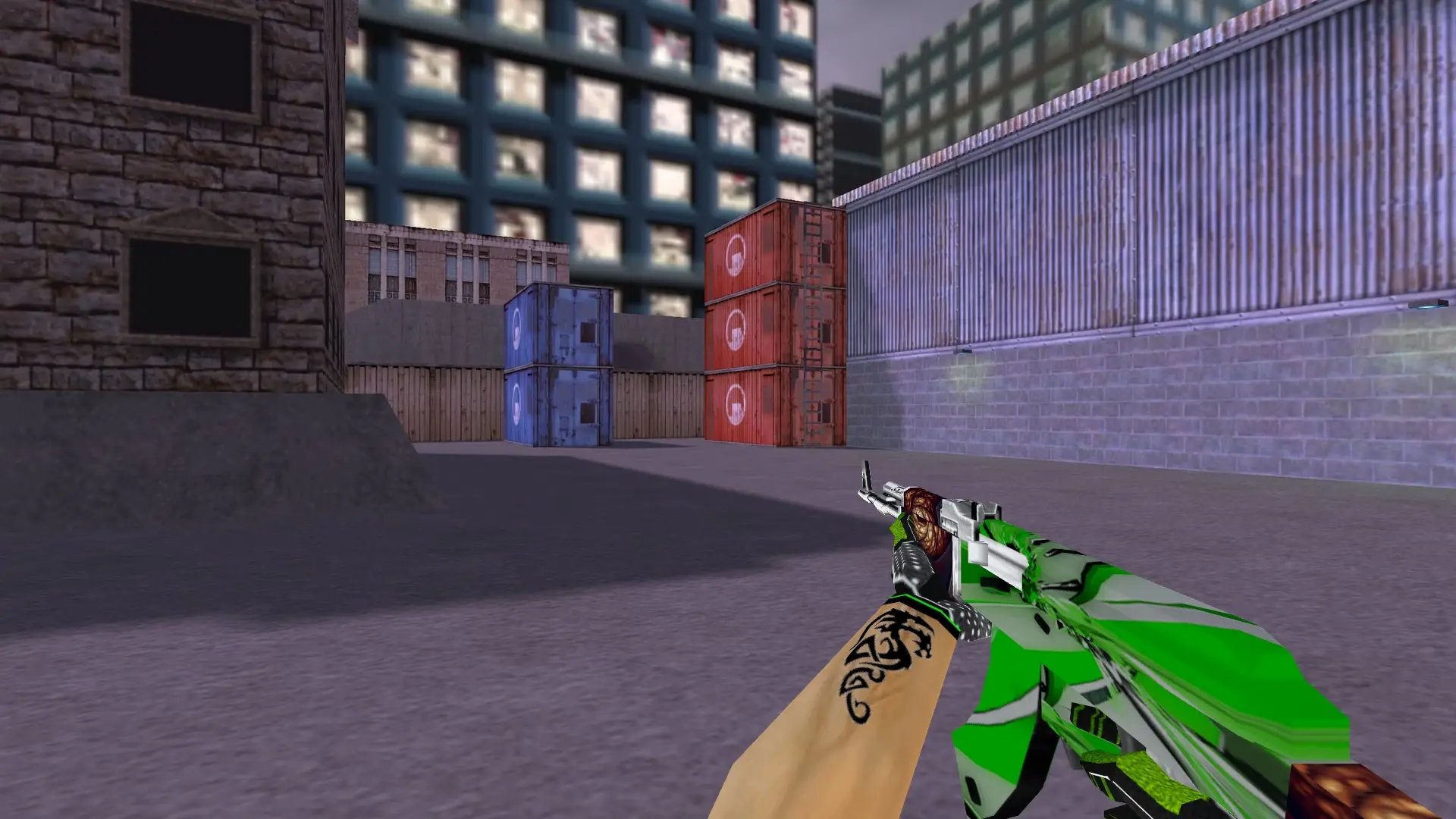 AK-47 — Green Bump Weapon Pack — cs_assault (first person)