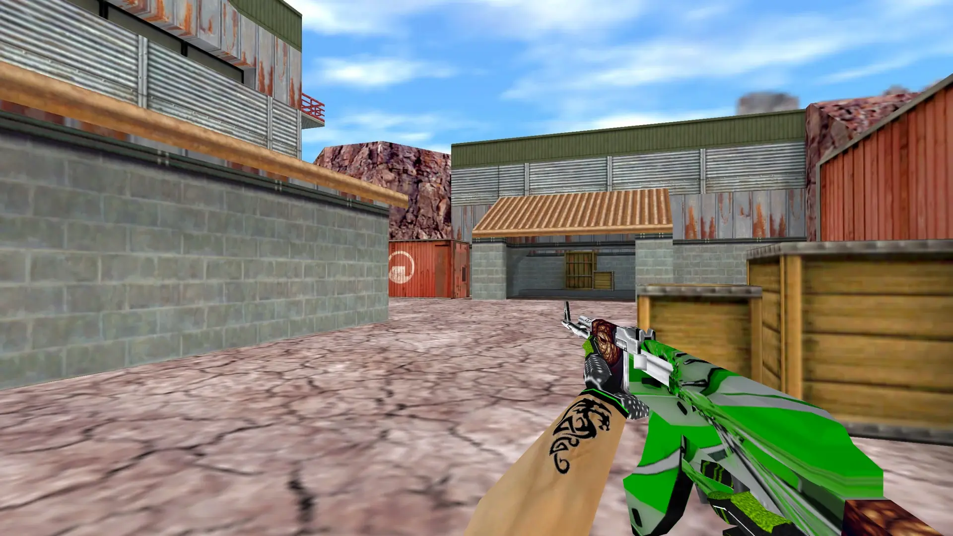 AK-47 — Green Bump Weapon Pack — de_nuke (first person)