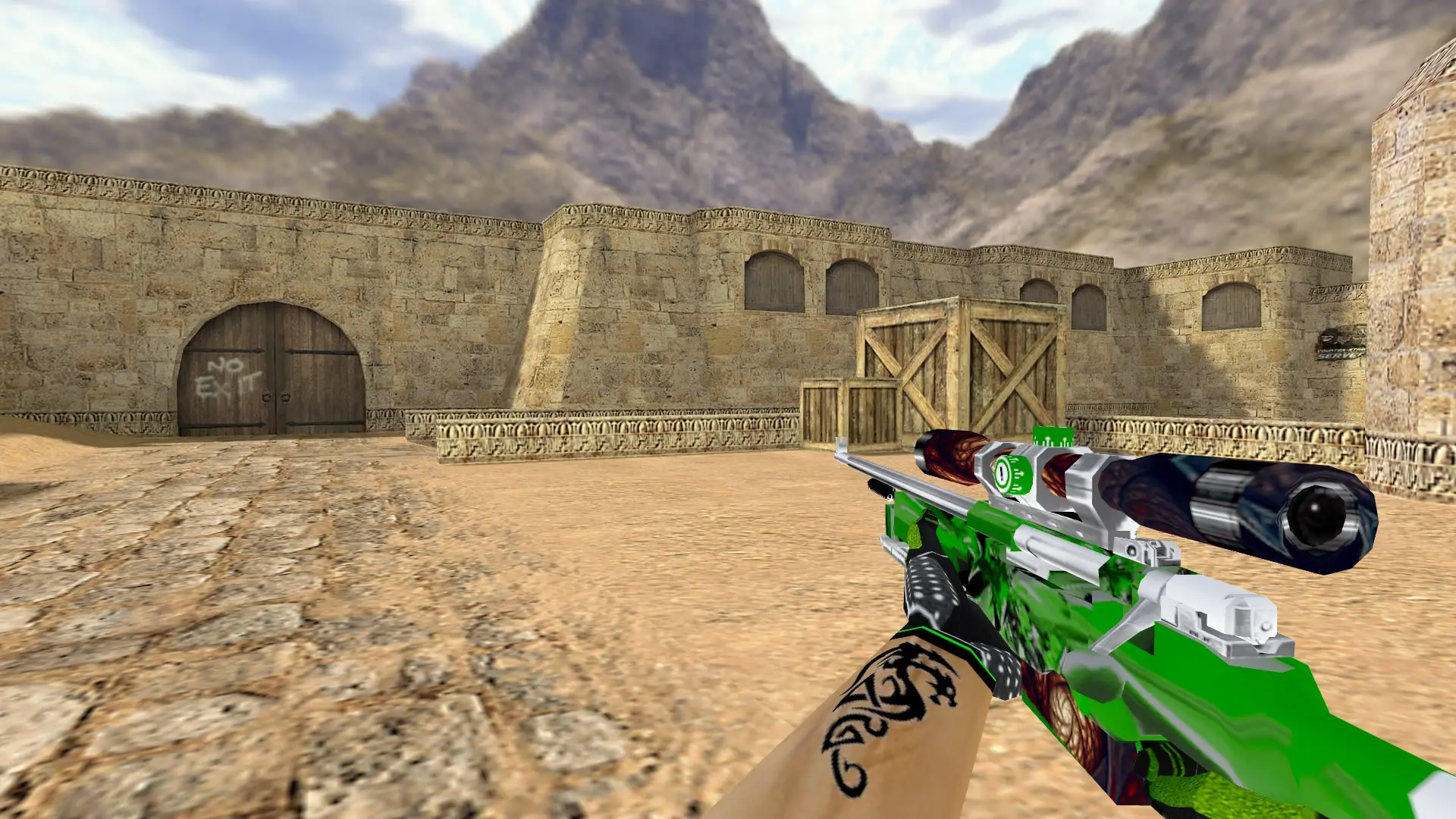 AWP — Green Bump Weapon Pack — de_dust2 (first person)