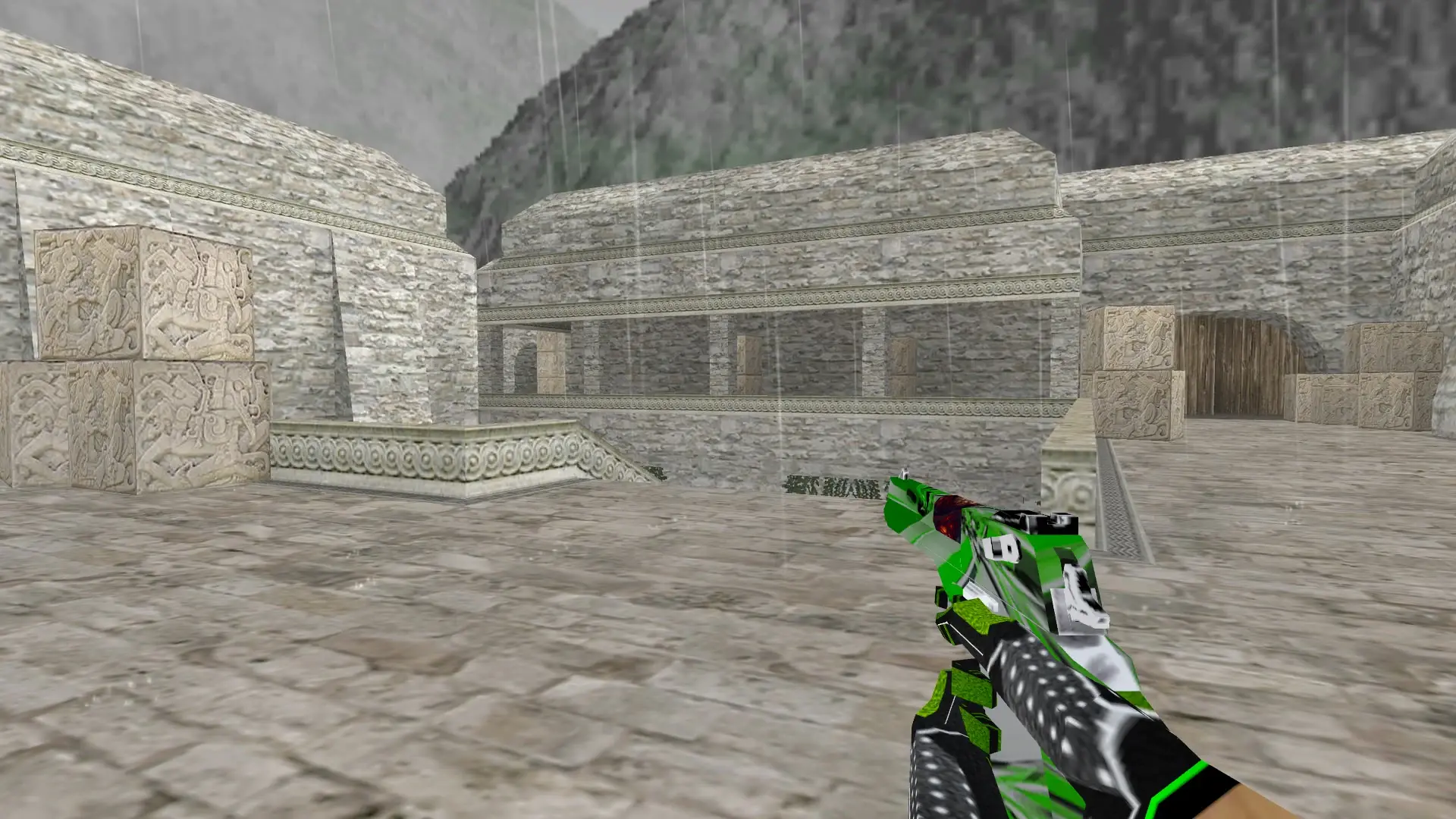 Desert Eagle — Green Bump Weapon Pack — de_aztec (first person)