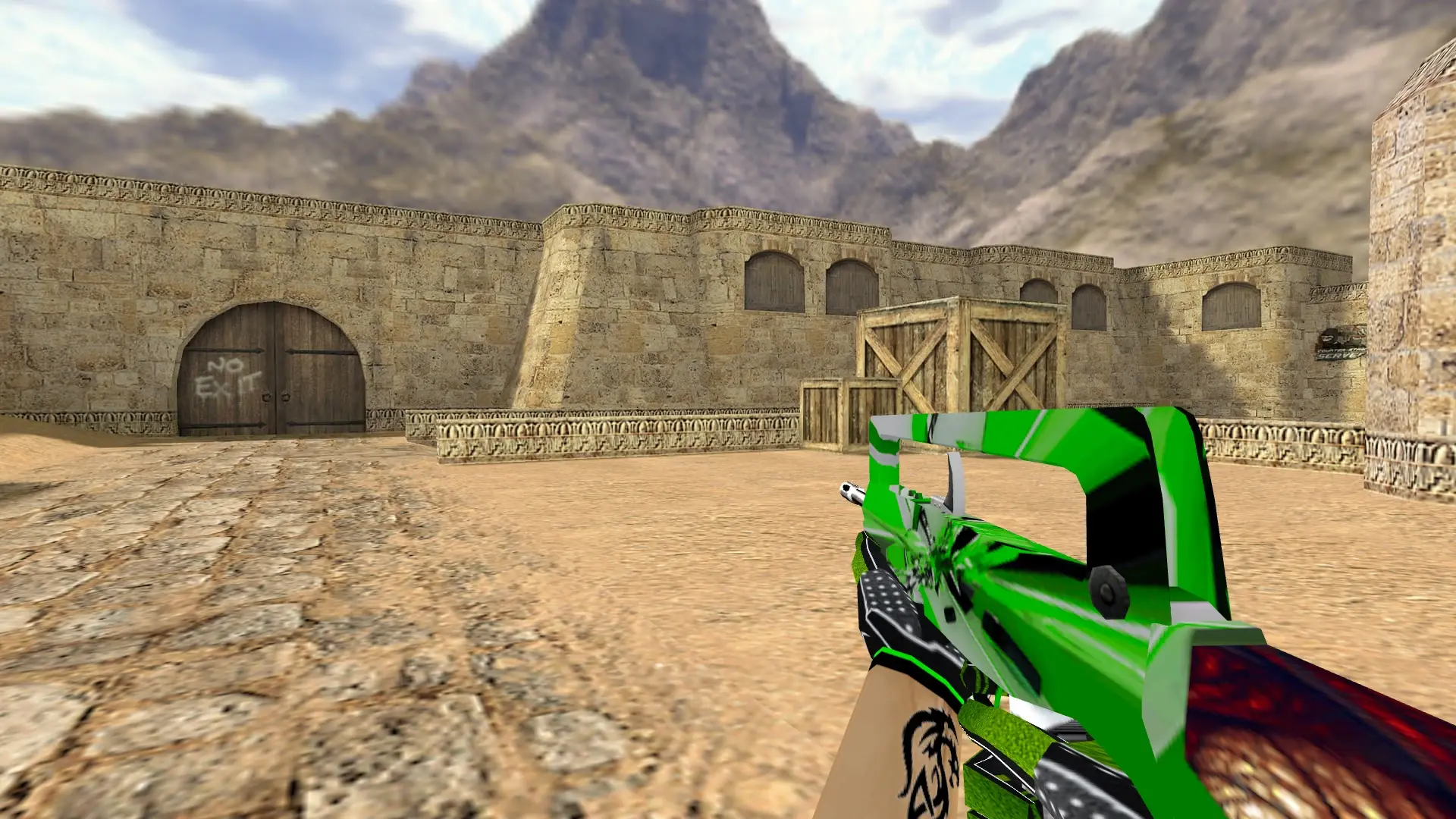 FAMAS — Green Bump Weapon Pack — de_dust2 (first person)