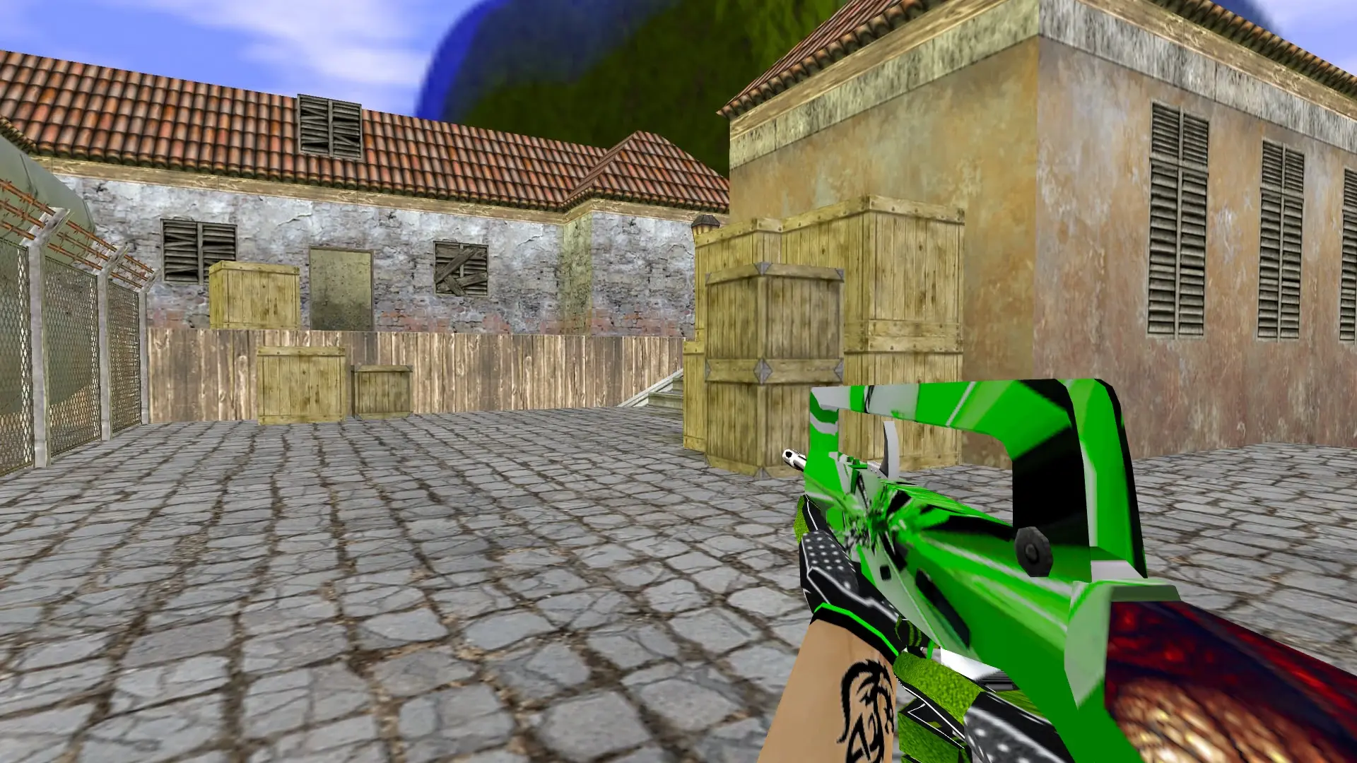 FAMAS — Green Bump Weapon Pack — de_inferno (first person)