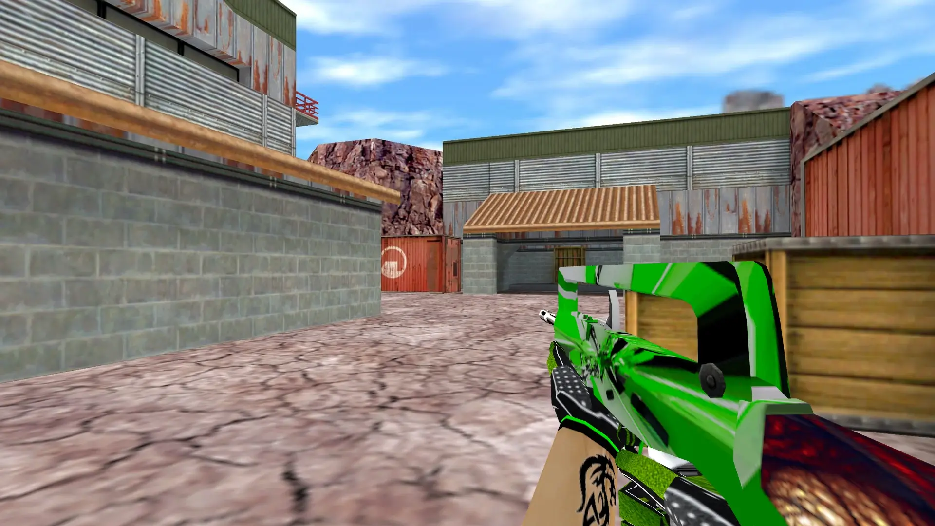 FAMAS — Green Bump Weapon Pack — de_nuke (first person)