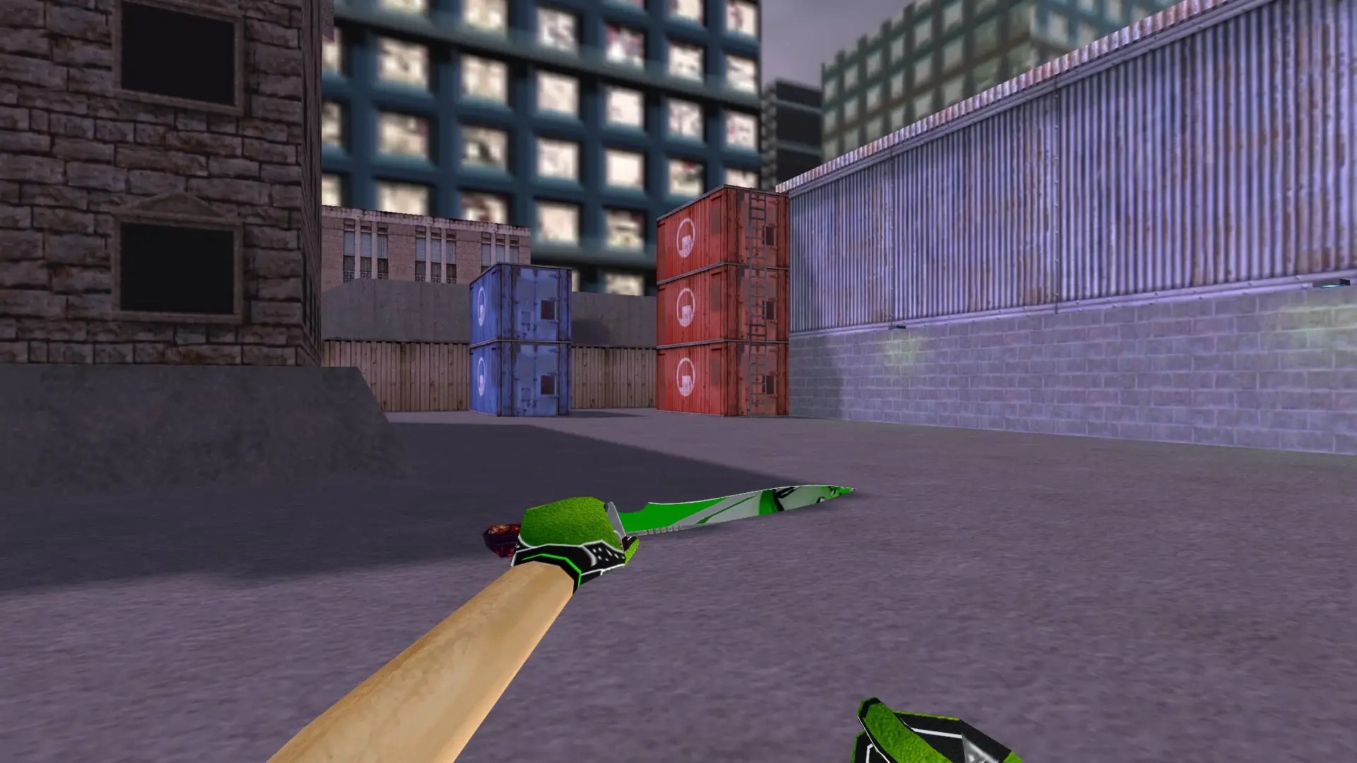 Knife — Green Bump Weapon Pack — cs_assault (first person)