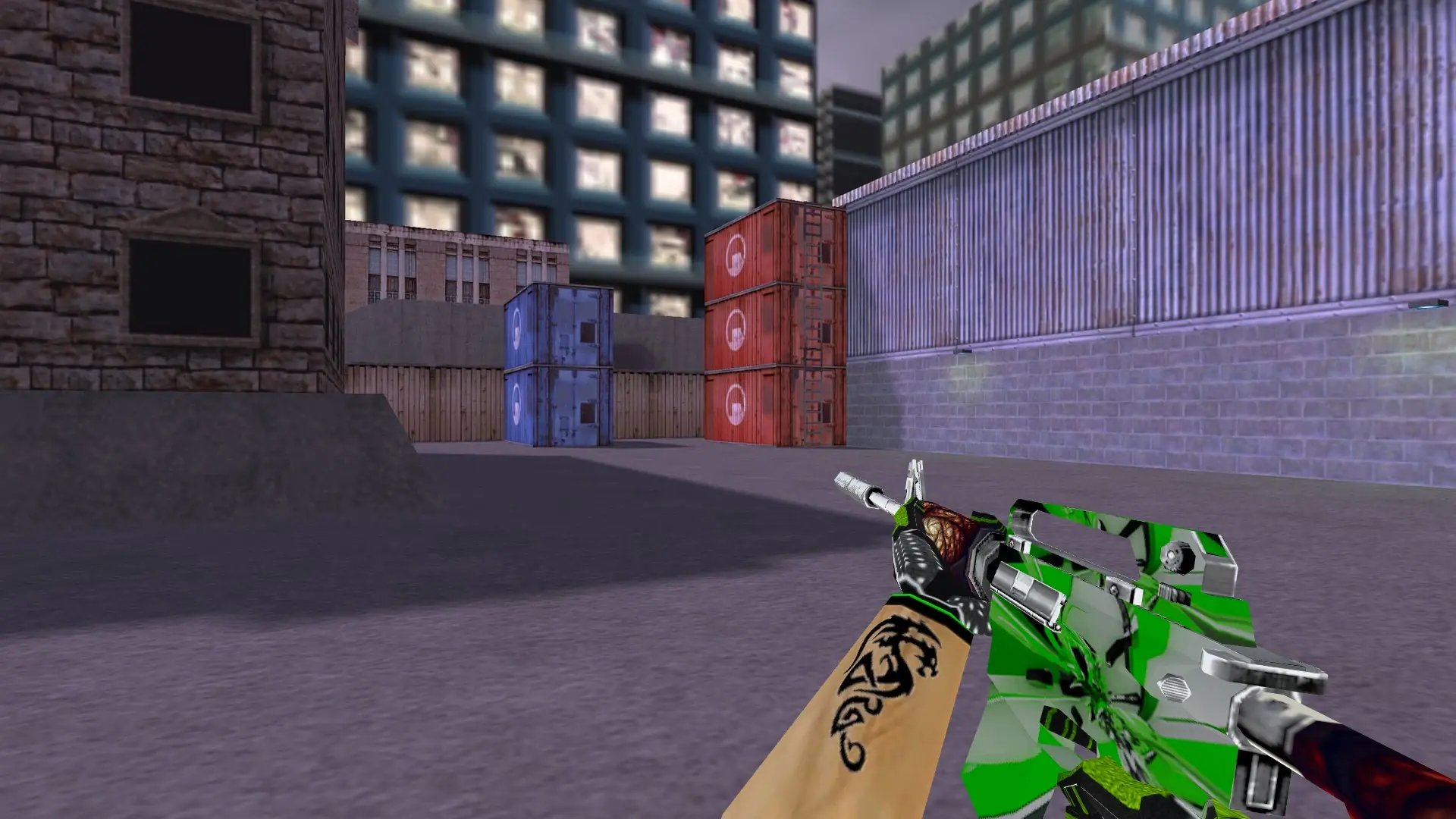 M4A1 — Green Bump Weapon Pack — cs_assault (first person)