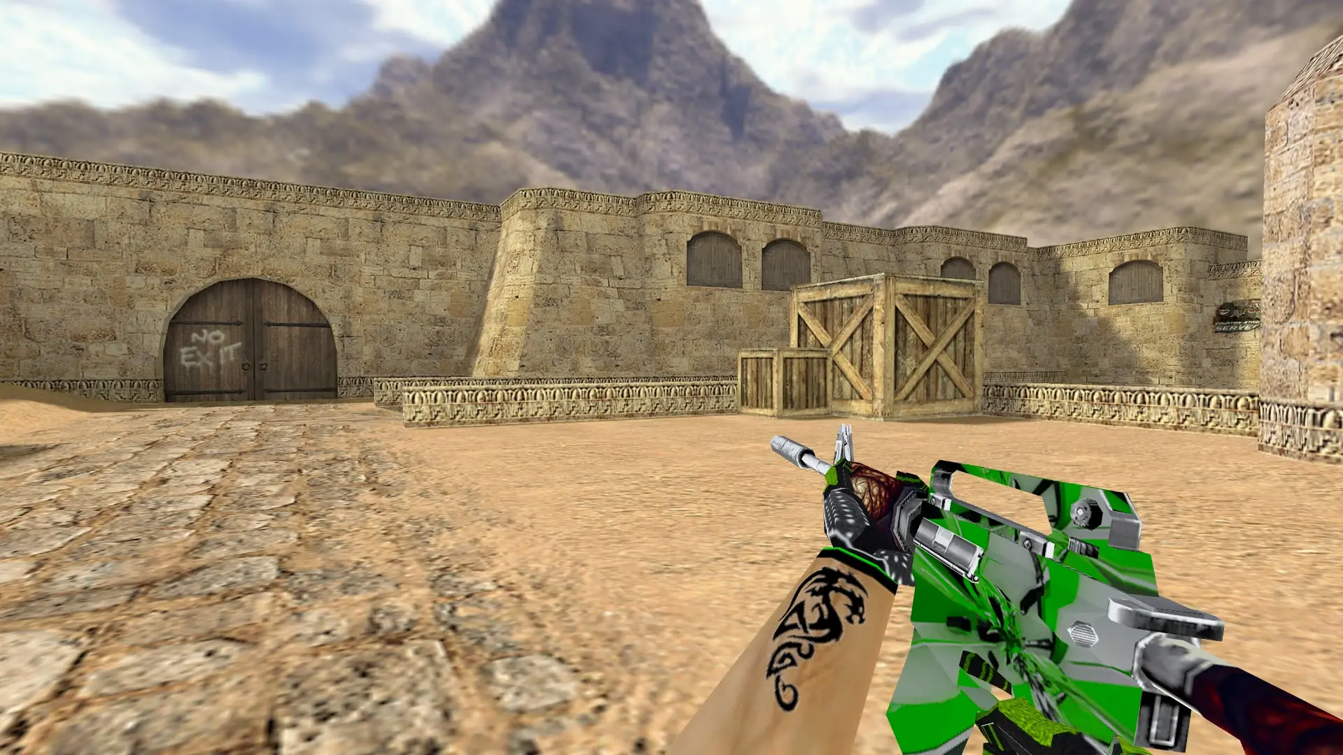 M4A1 — Green Bump Weapon Pack — de_dust2 (first person)