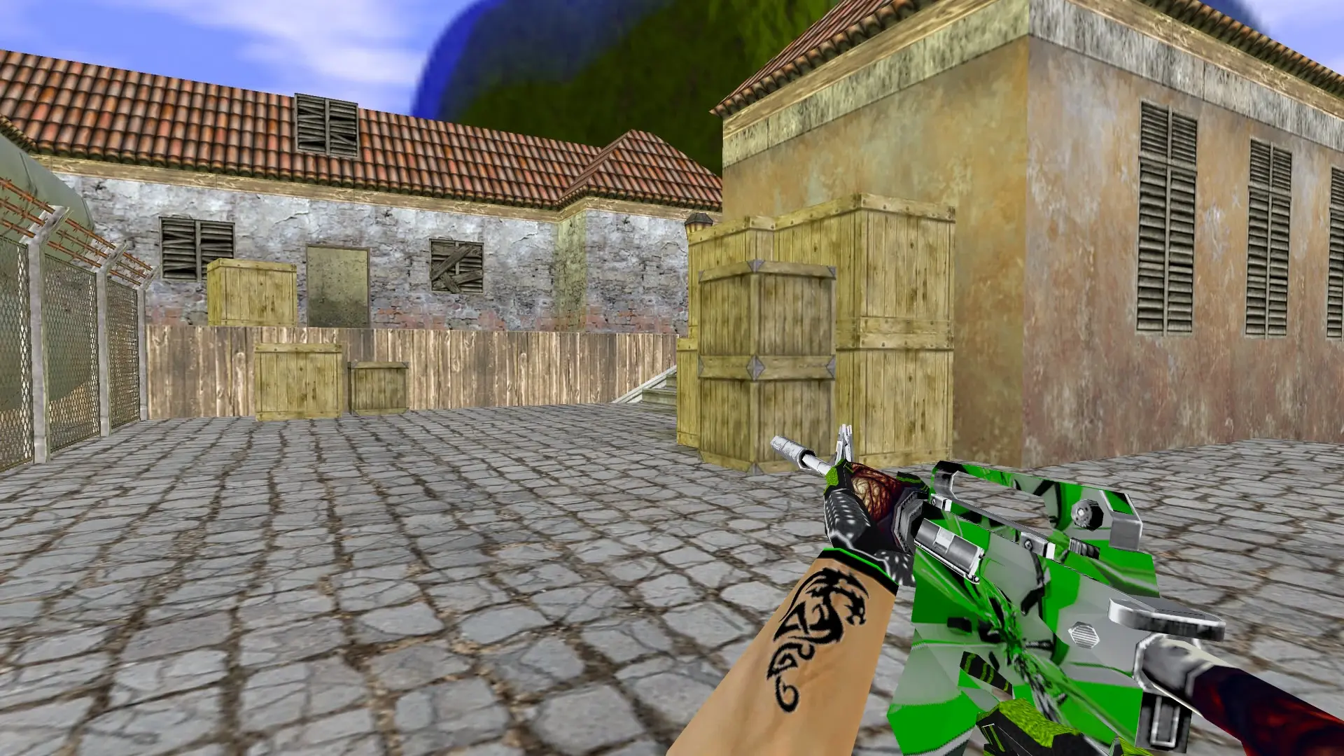 M4A1 — Green Bump Weapon Pack — de_inferno (first person)