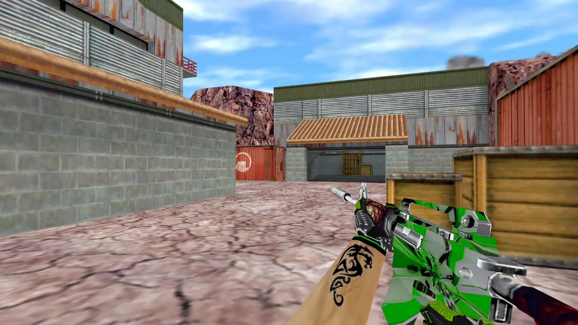 M4A1 — Green Bump Weapon Pack — de_nuke (first person)