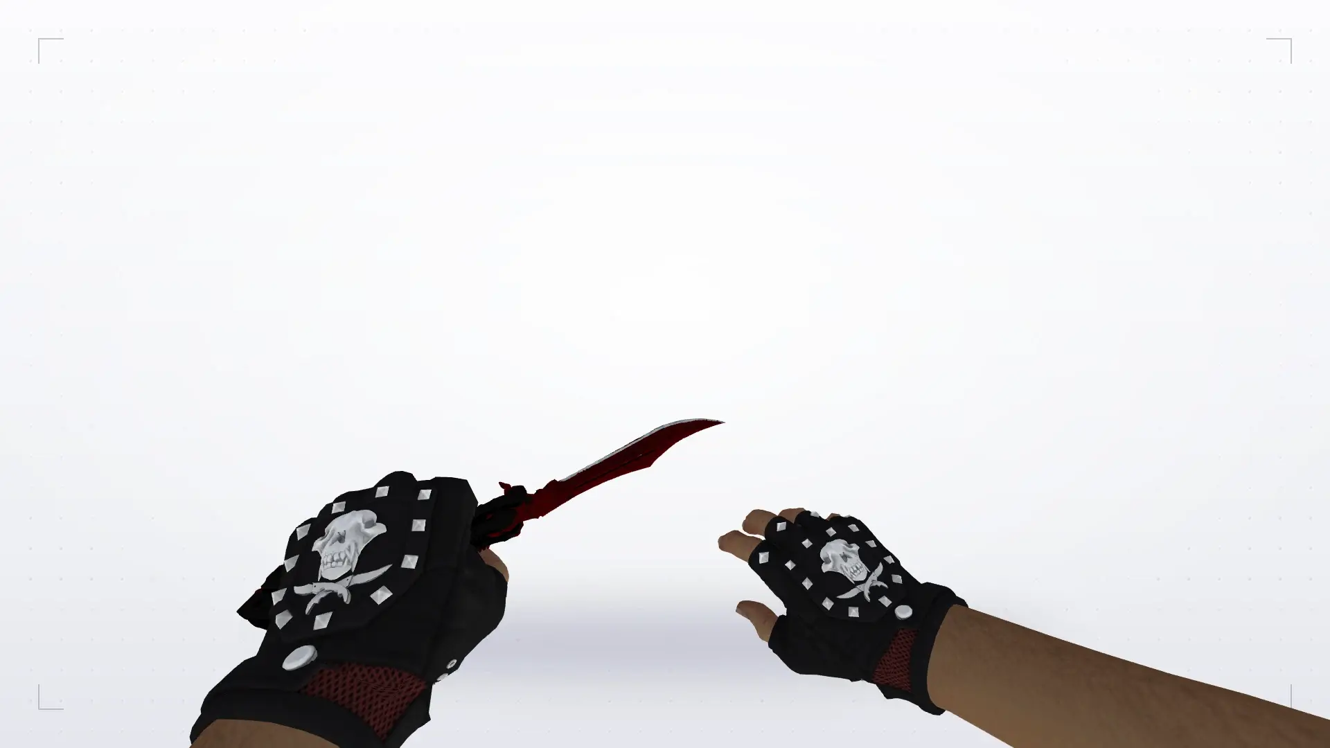 Butterfly Knife Crimson Web — Bloodhound Gloves Charred Pack — first person