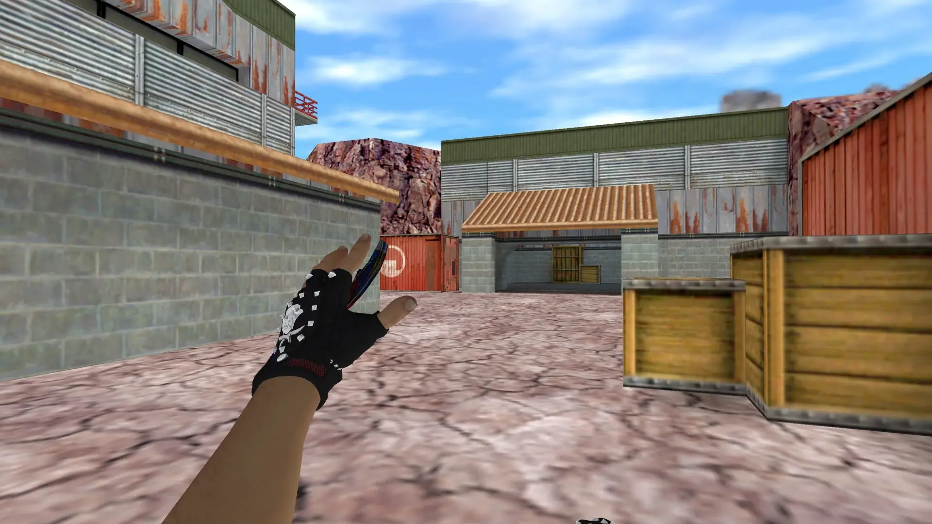 Falchion Knife Marble Fade — Bloodhound Gloves Charred Pack — de_nuke (first person)