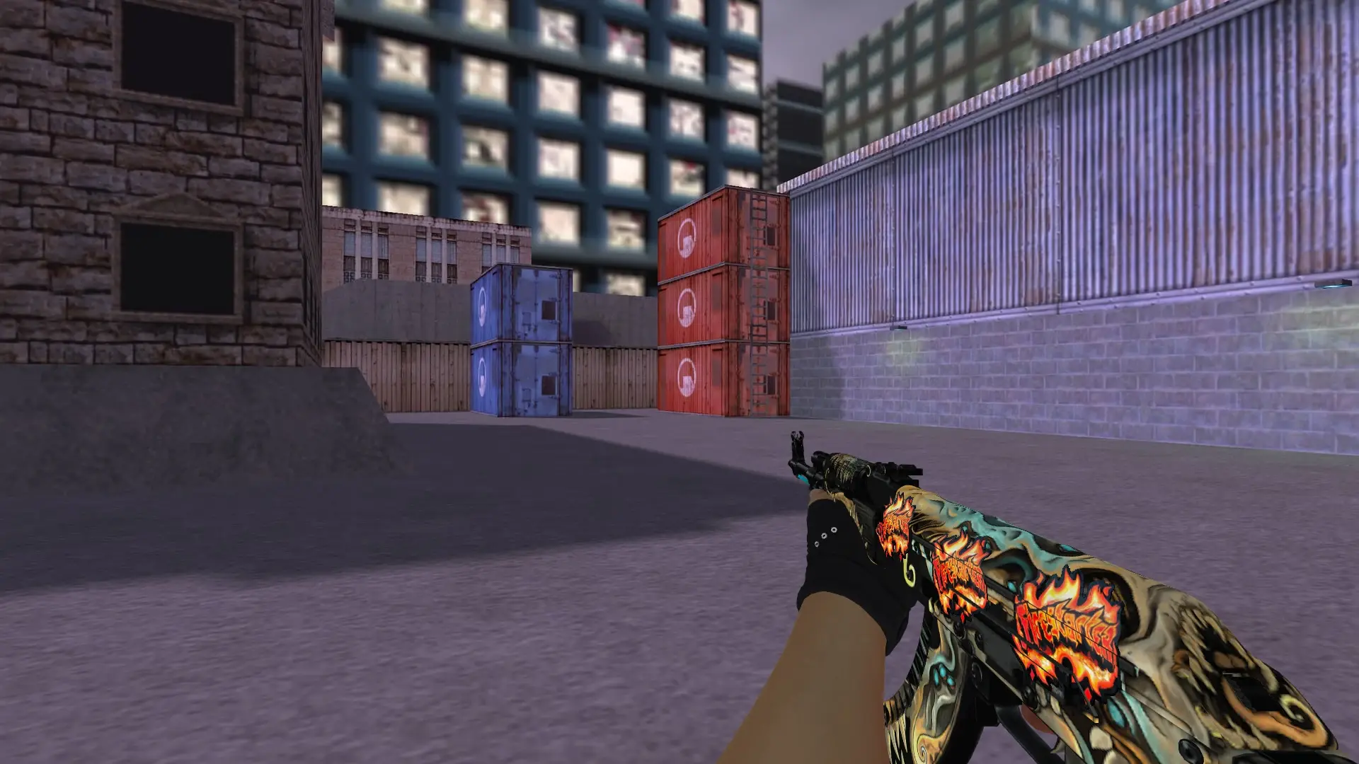 AK-47 — Bloodhound Gloves Charred Pack — cs_assault (first person)
