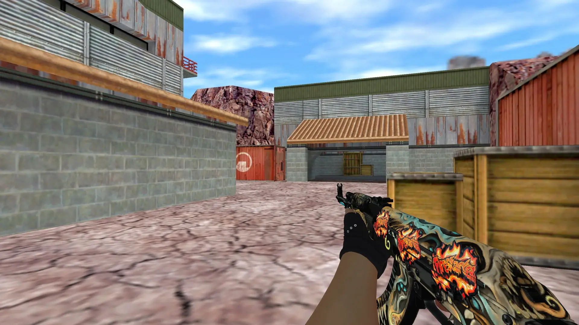 AK-47 — Bloodhound Gloves Charred Pack — de_nuke (first person)