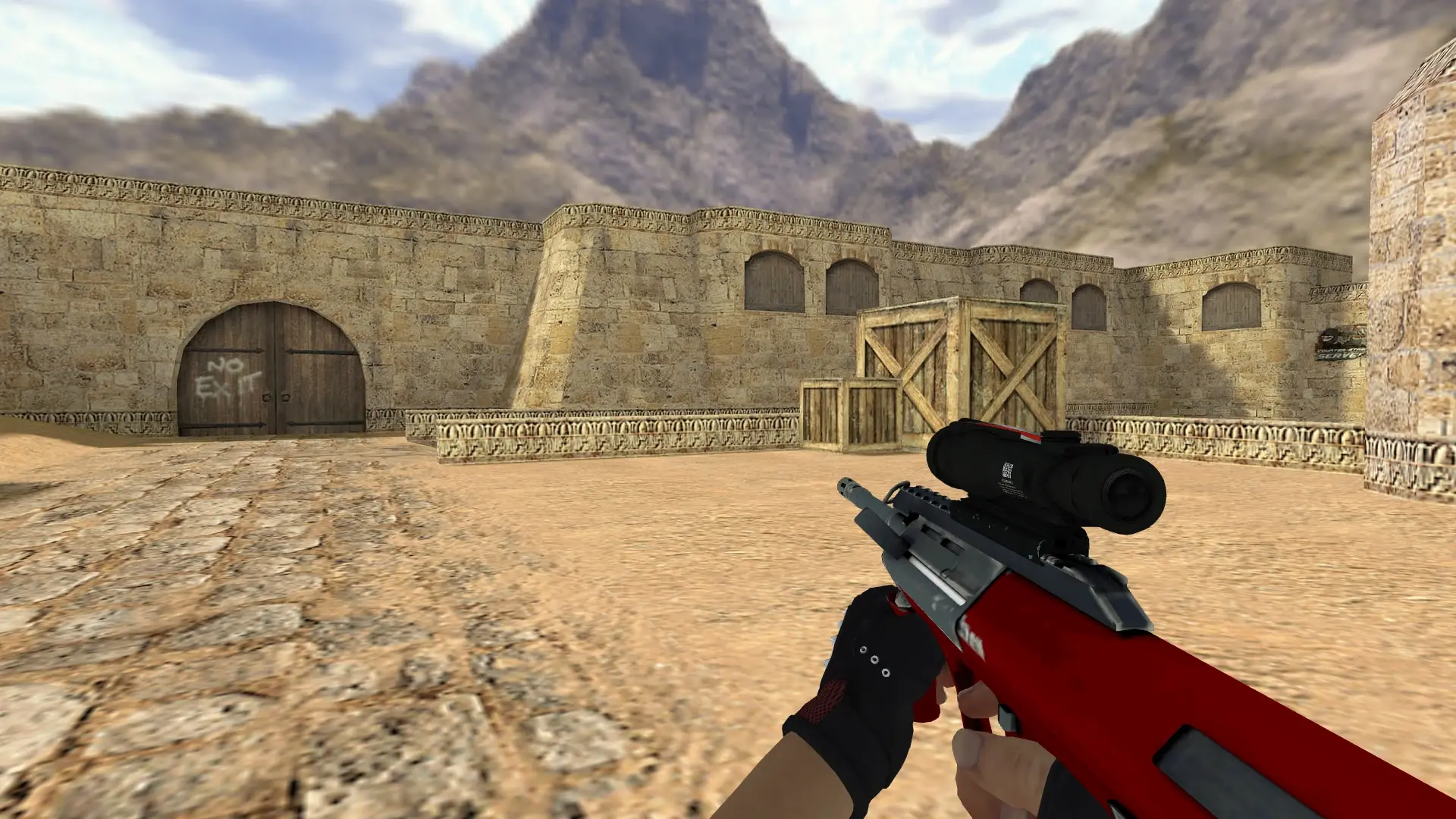 AUG — Bloodhound Gloves Charred Pack — de_dust2 (first person)