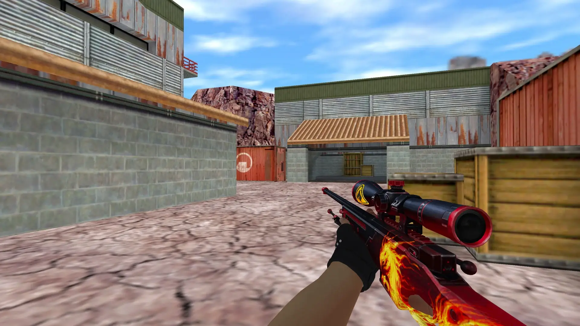 AWP — Bloodhound Gloves Charred Pack — de_nuke (first person)