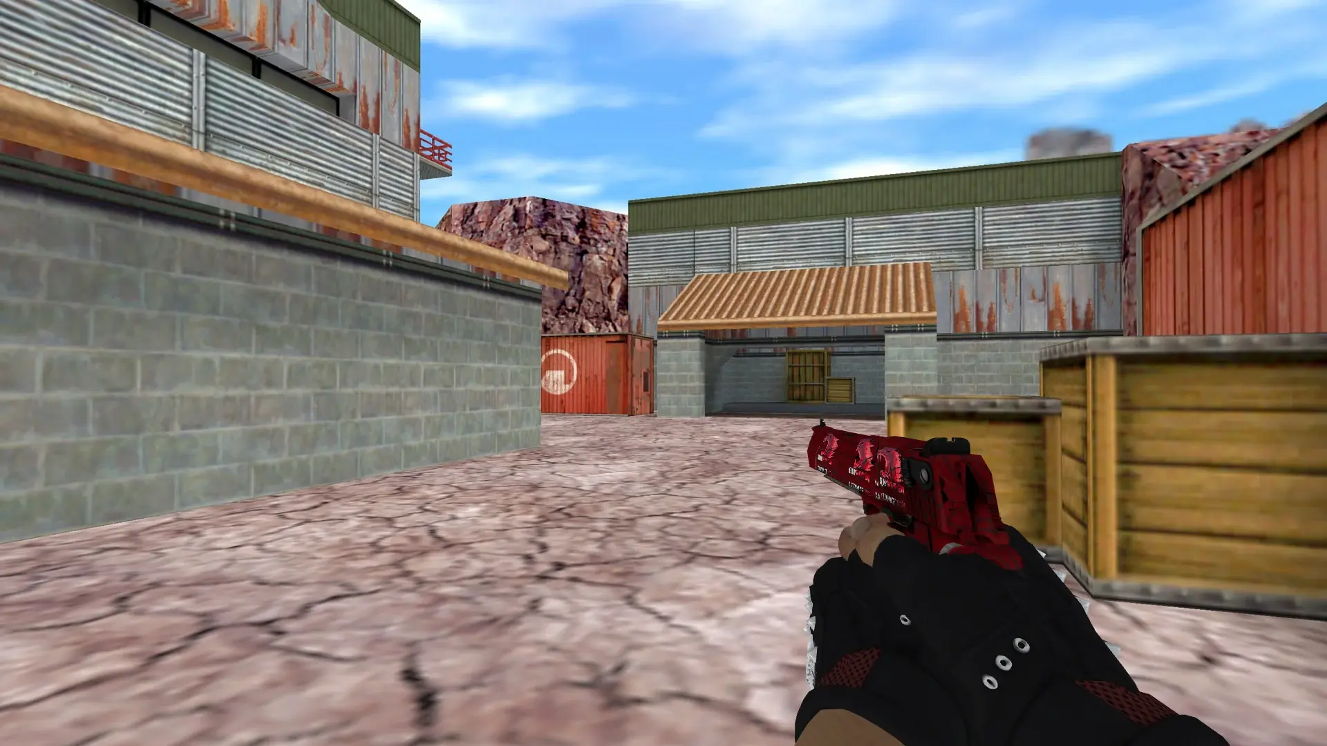 Desert Eagle — Bloodhound Gloves Charred Pack — de_nuke (first person)
