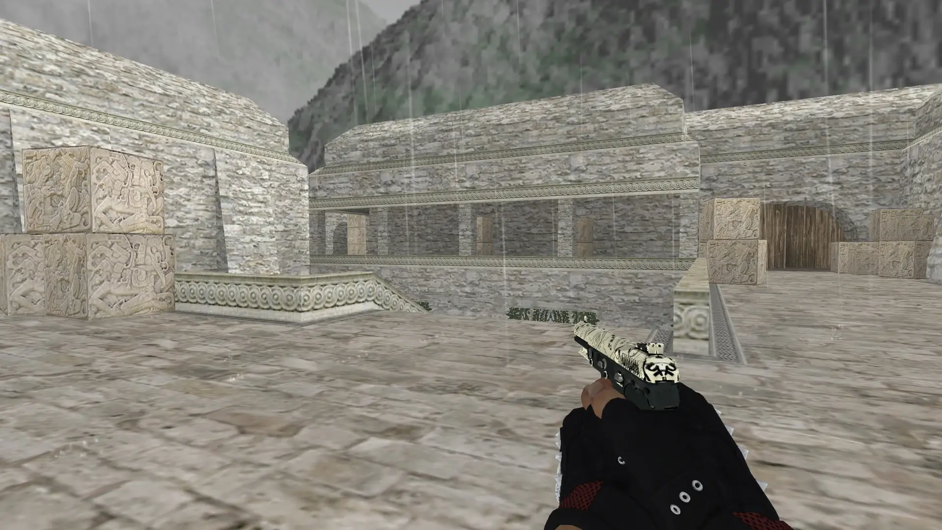 Five-SeveN — Bloodhound Gloves Charred Pack — de_aztec (first person)