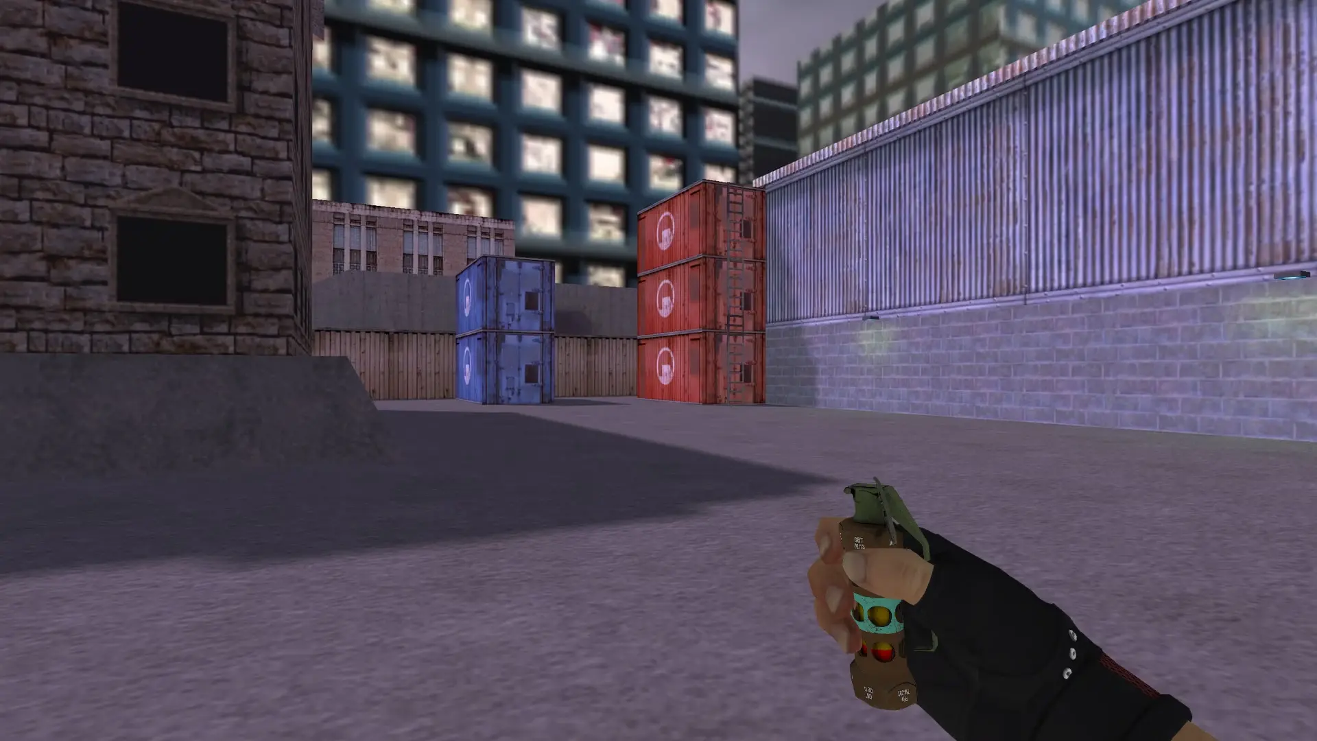 Flashbang — Bloodhound Gloves Charred Pack — cs_assault (first person)