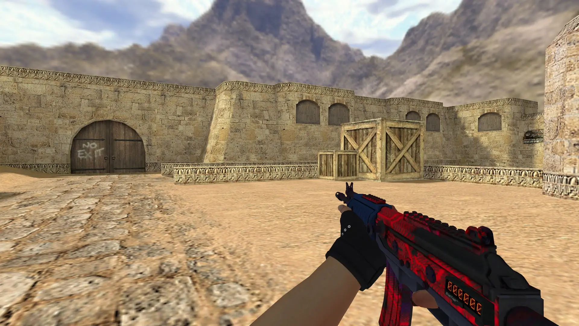Galil AR — Bloodhound Gloves Charred Pack — de_dust2 (first person)