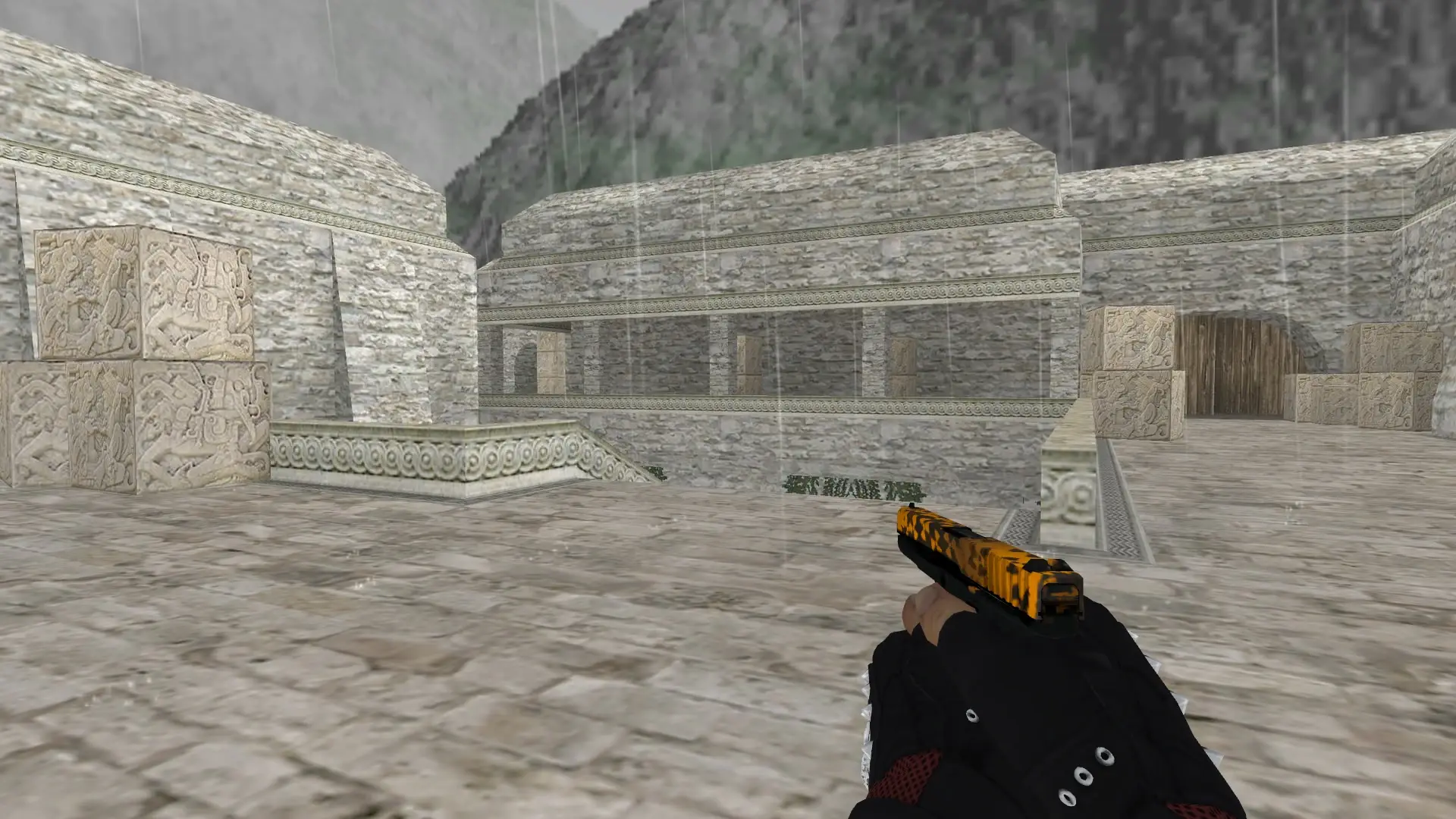 Glock-18 — Bloodhound Gloves Charred Pack — de_aztec (first person)