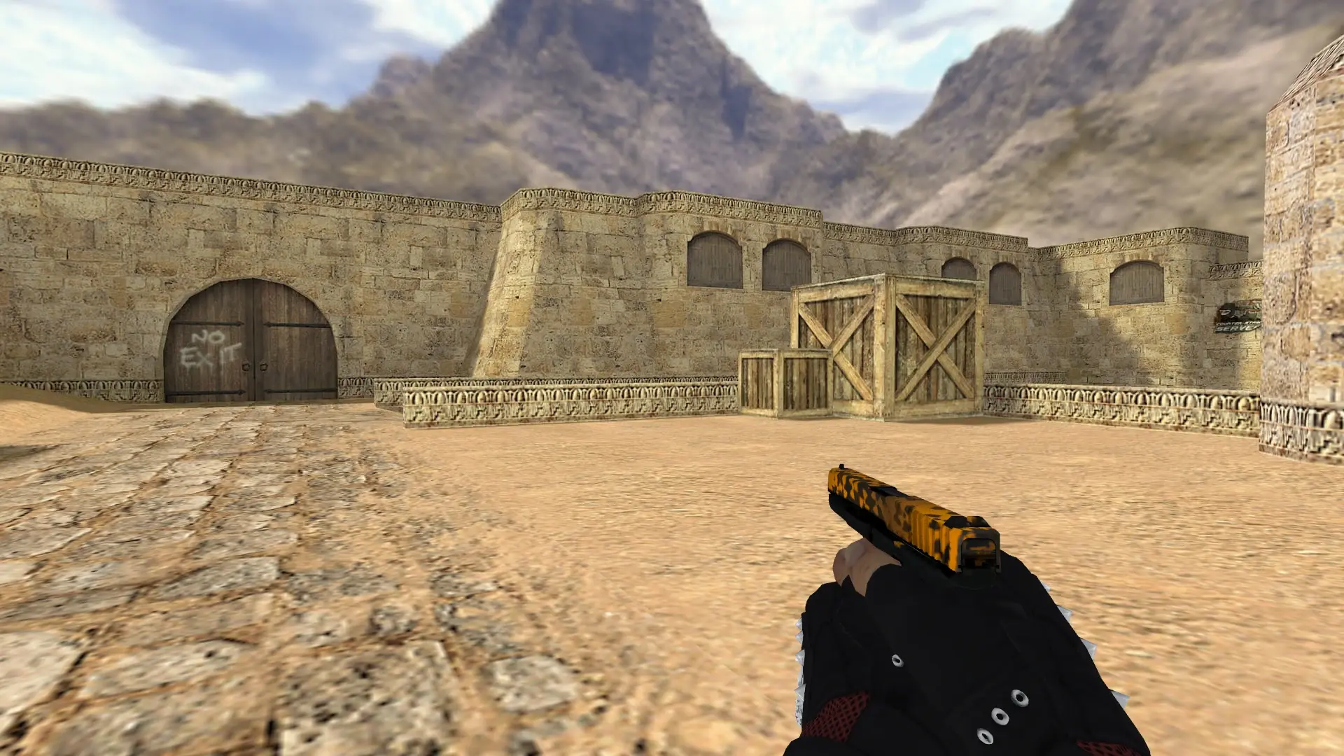 Glock-18 — Bloodhound Gloves Charred Pack — de_dust2 (first person)