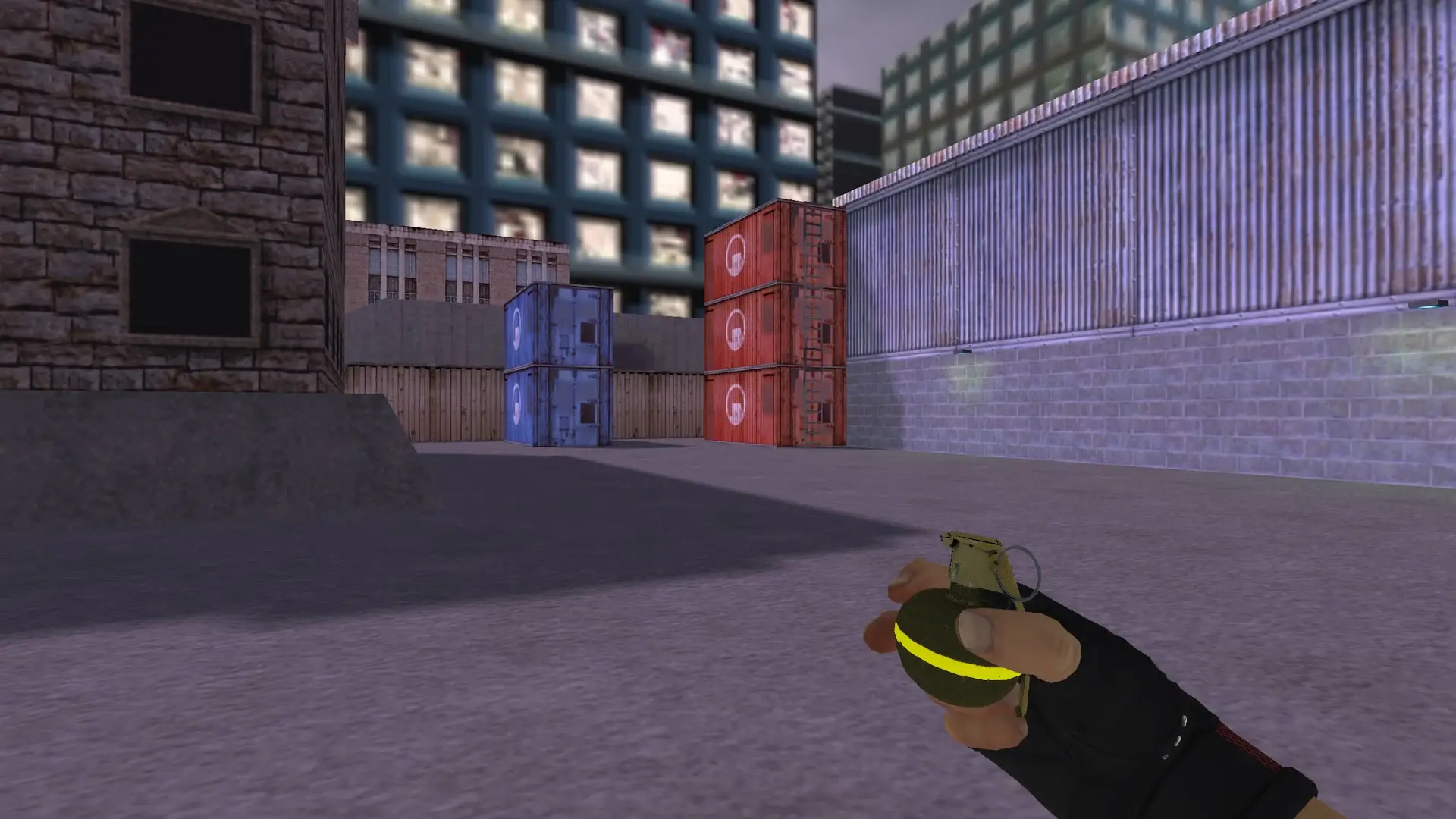 HE Grenade — Bloodhound Gloves Charred Pack — cs_assault (first person)