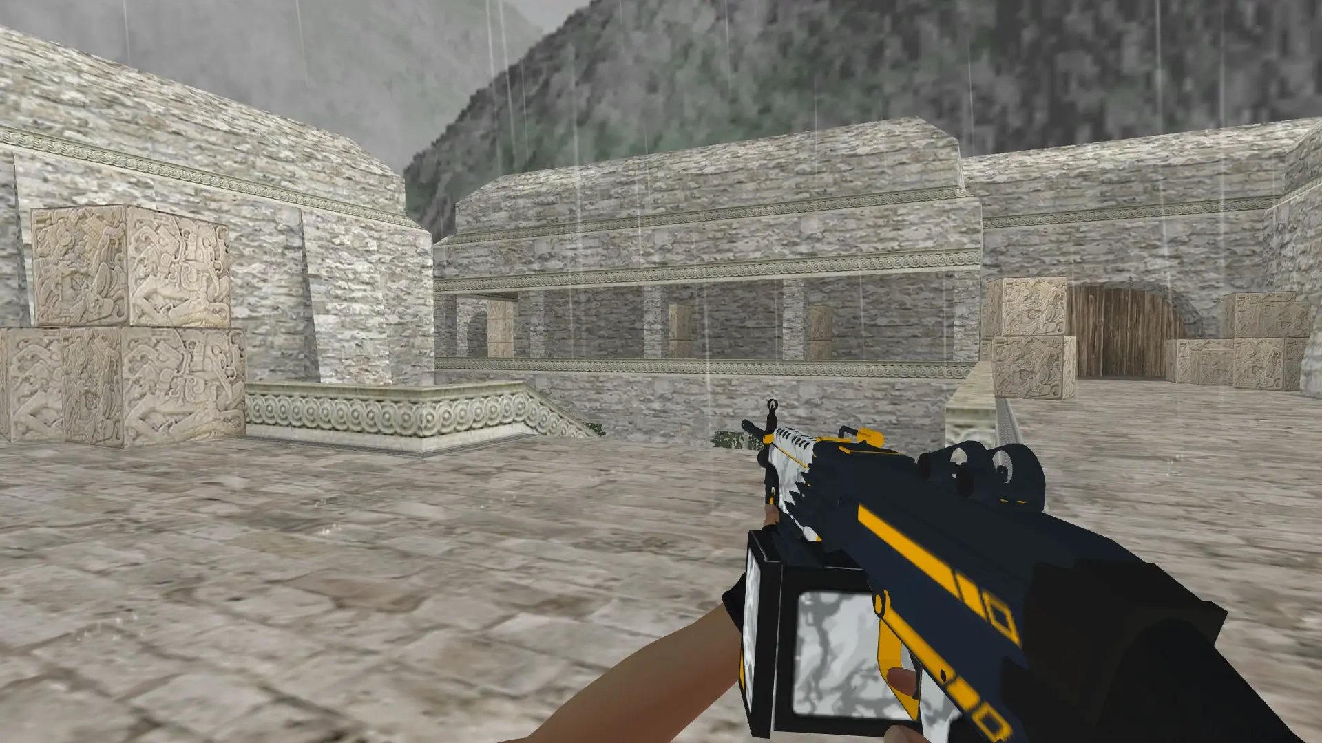M249 — Bloodhound Gloves Charred Pack — de_aztec (first person)