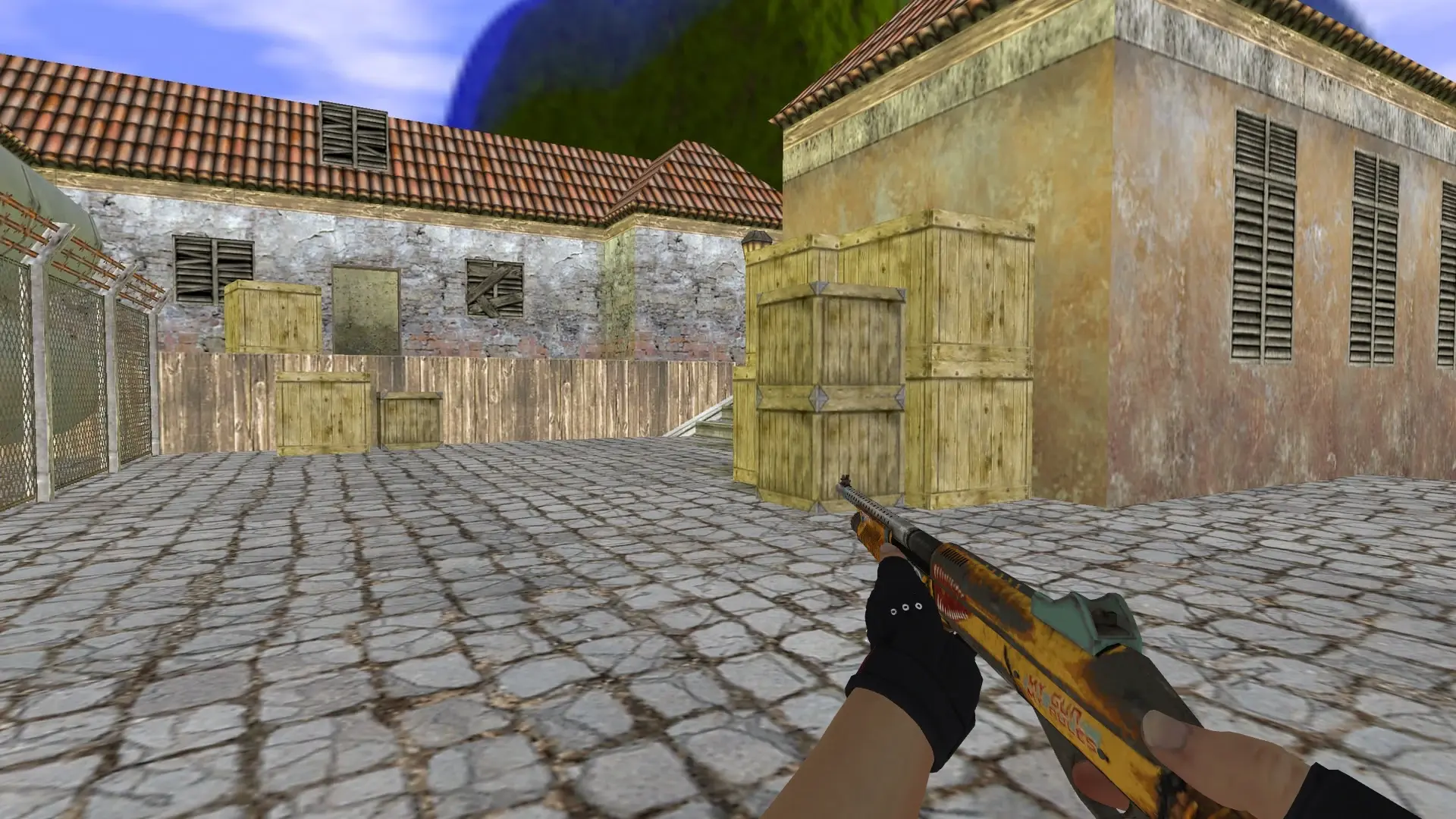 M3 — Bloodhound Gloves Charred Pack — de_inferno (first person)