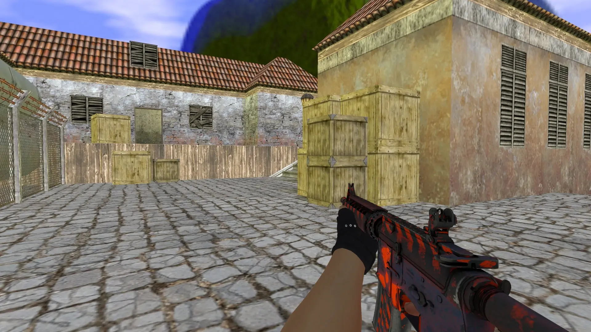M4A1 — Bloodhound Gloves Charred Pack — de_inferno (first person)