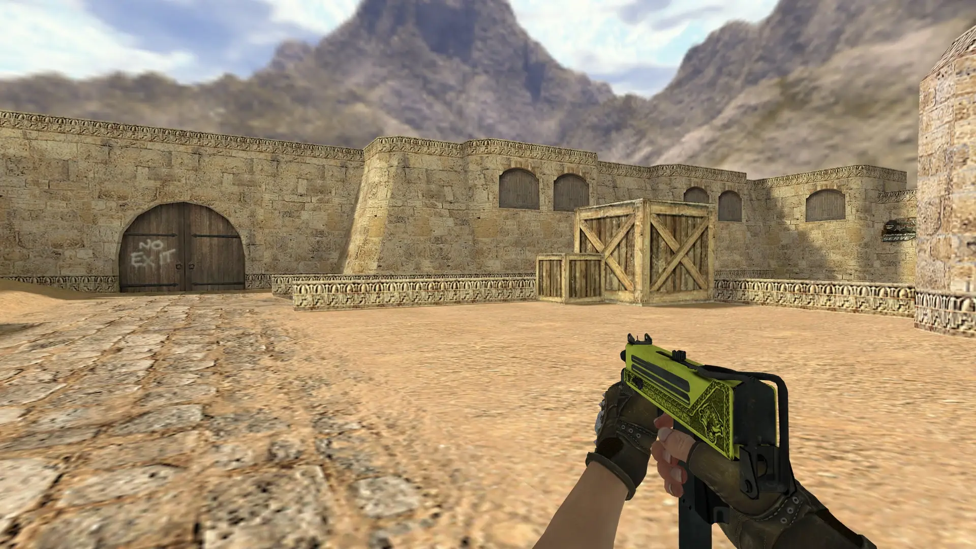 MAC-10 — Bloodhound Gloves Charred Pack — de_dust2 (first person)