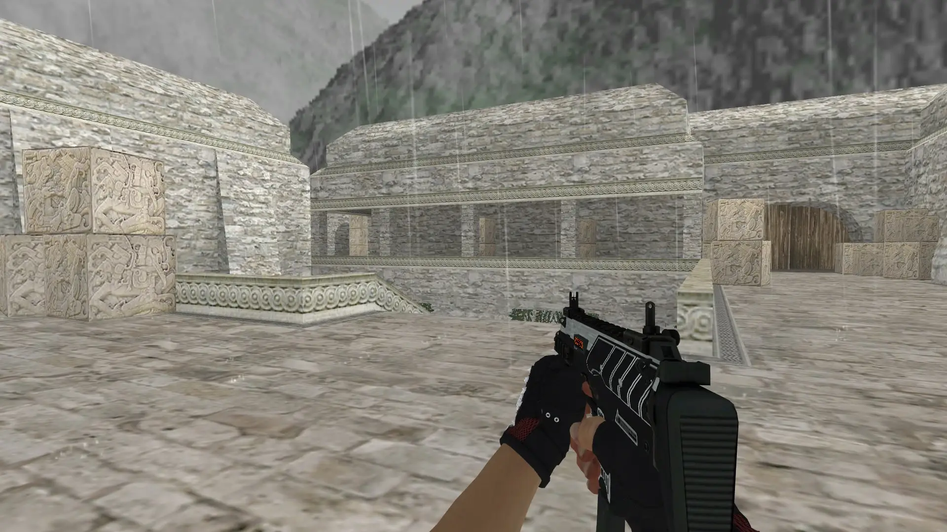 MP5 — Bloodhound Gloves Charred Pack — de_aztec (first person)